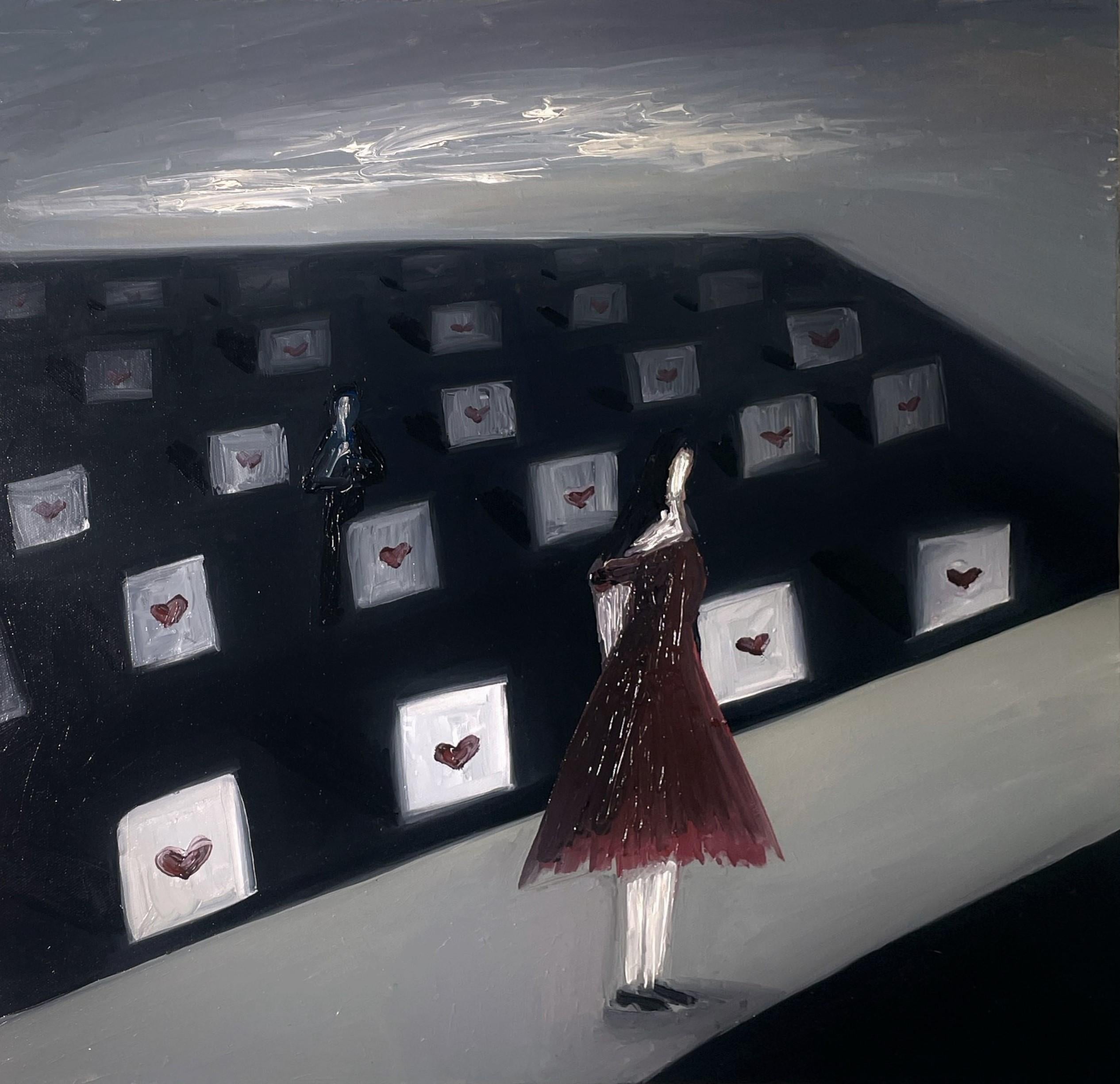 Óleo sobre lienzo

Elene Melikidze es una artista georgiana nacida en 1999 que vive y trabaja en Tiflis, Georgia. Empezó a pintar desde niña en diversos medios. Su otra profesión es la de crítica de cine. El artista trabaja principalmente con