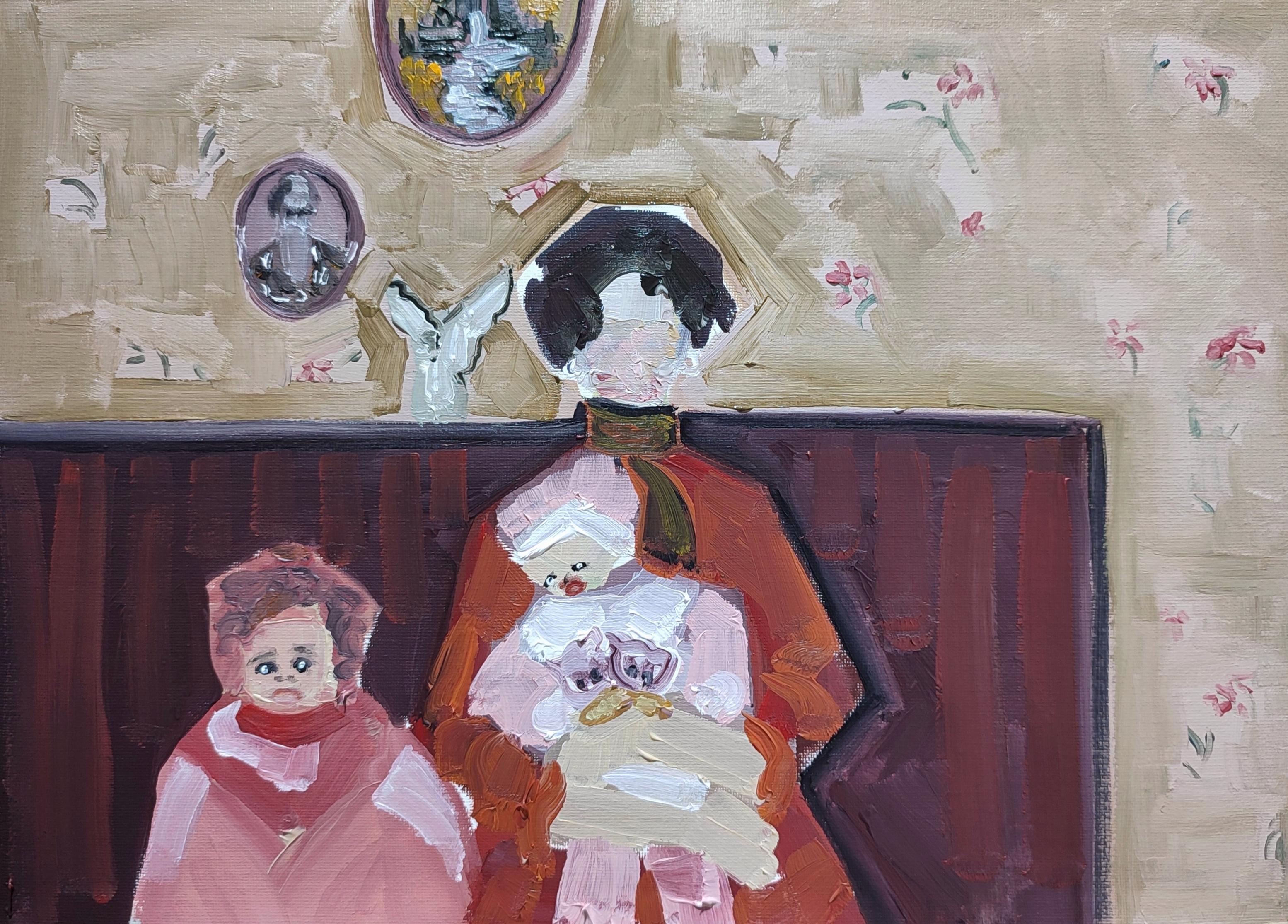 Óleo sobre lienzo

Elene Melikidze es una artista georgiana nacida en 1999 que vive y trabaja en Tiflis, Georgia. Empezó a pintar desde niña en diversos medios. Su otra profesión es la de crítica de cine. El artista trabaja principalmente con