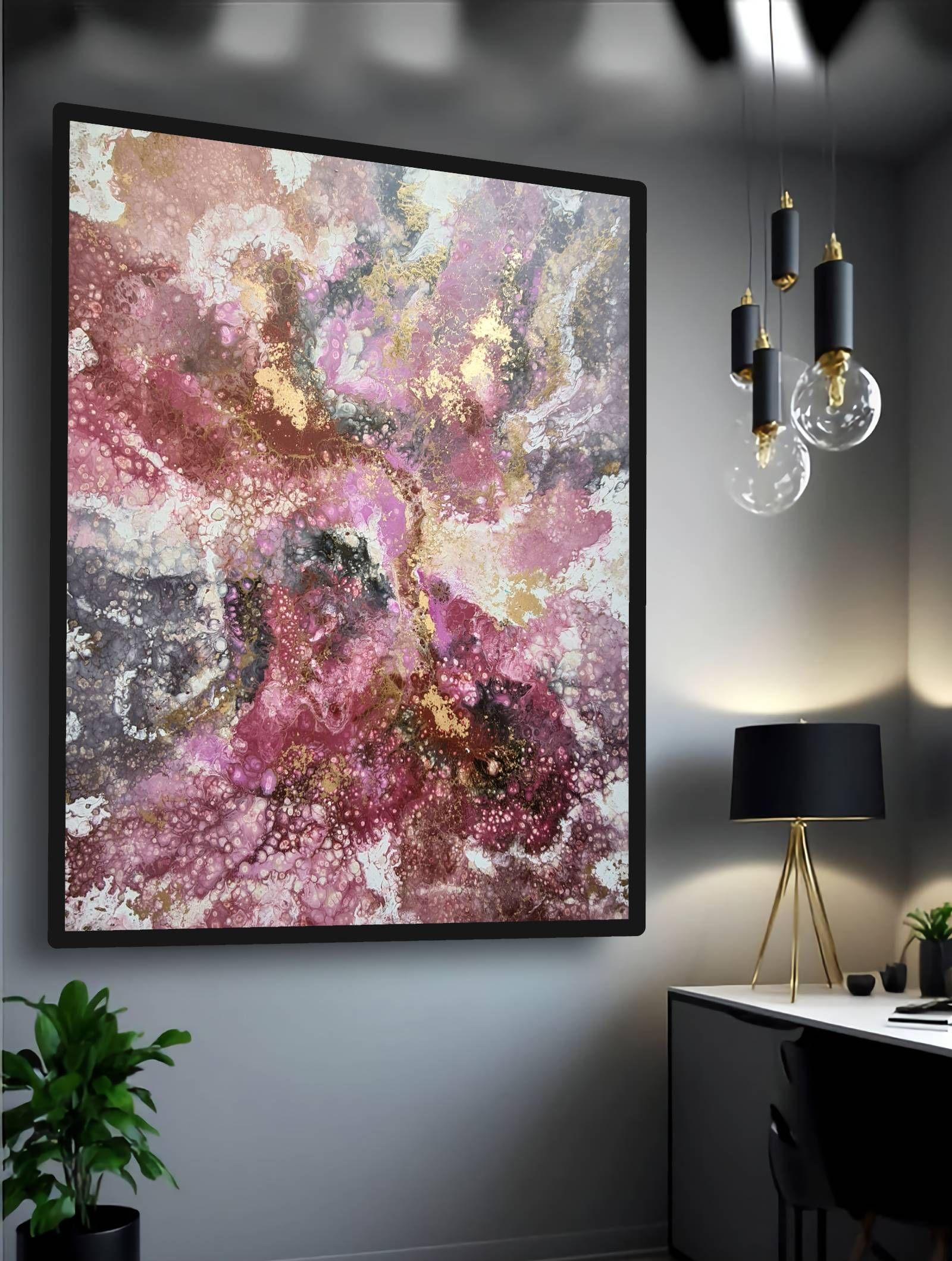 Blossom Melodies, Gemälde, Acryl auf Leinwand (Abstrakter Expressionismus), Painting, von Eleni  Denart
