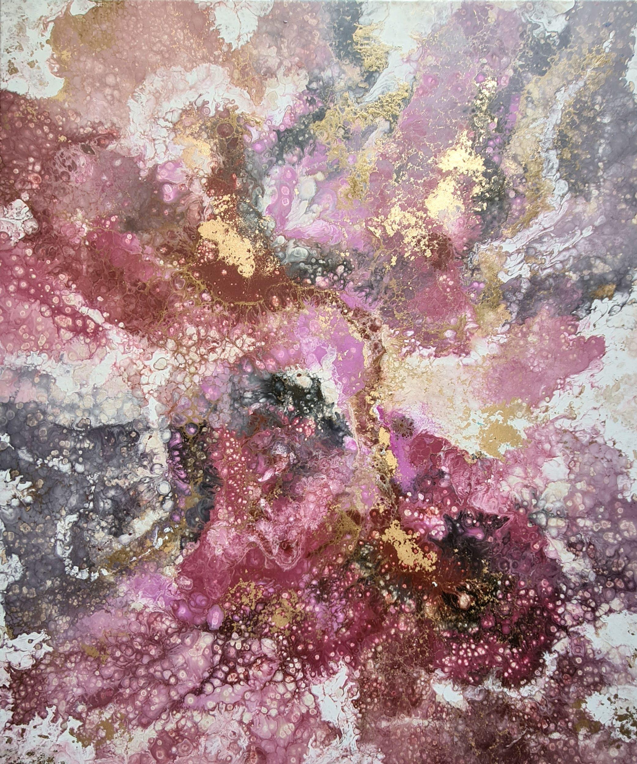Blossom Melodies, Gemälde, Acryl auf Leinwand