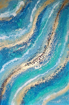 Flowing Down, Painting, Acrylic on Canvas