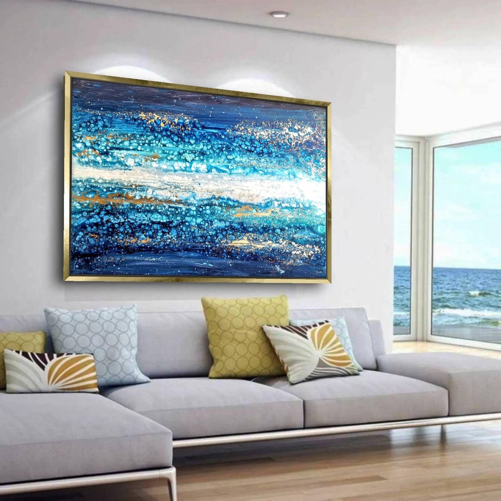 Folegandros, Gemälde, Acryl auf Leinwand (Abstrakter Expressionismus), Painting, von Eleni  Denart