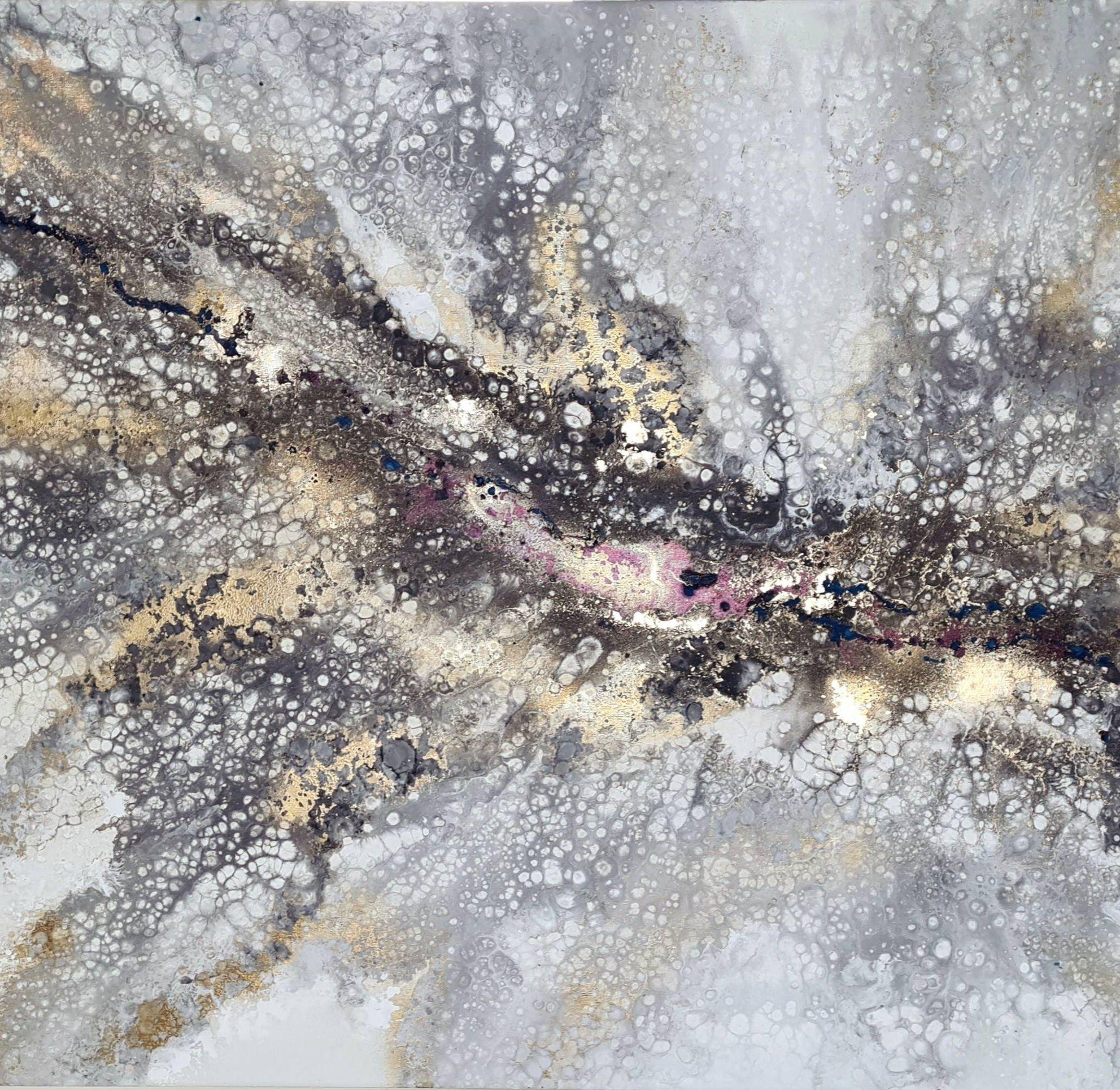 Genesi, Pittura, Acrilico su tela - Painting Astratto di Eleni  Denart