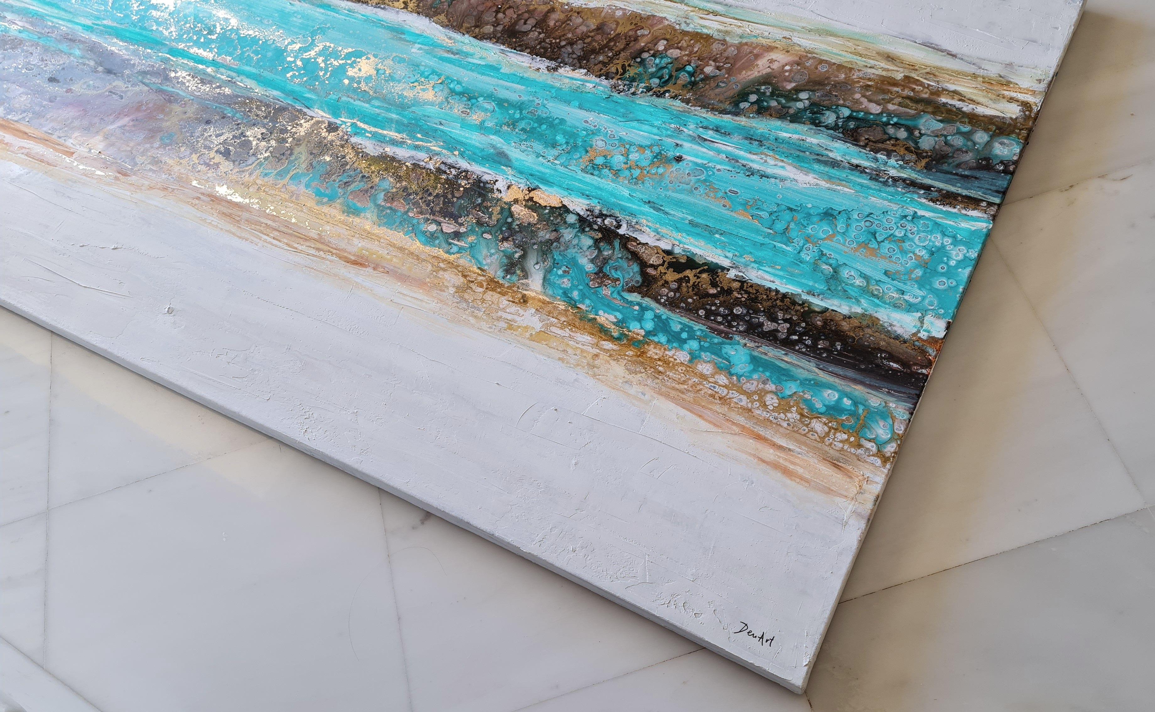 Kythnos, Painting, Acrylic on Canvas For Sale 1