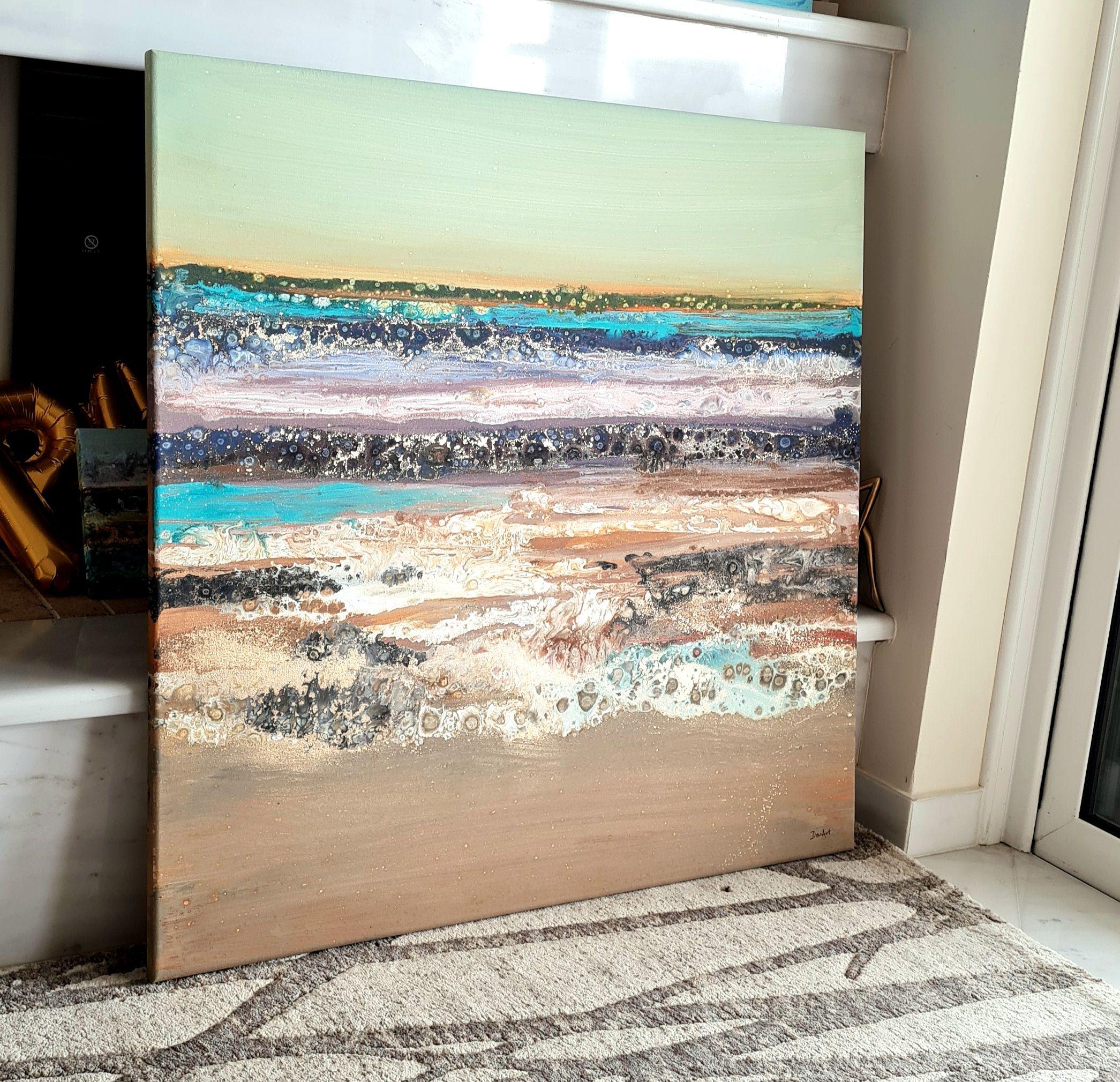 Luminous Symphony, Painting, Acrylic on Canvas For Sale 2
