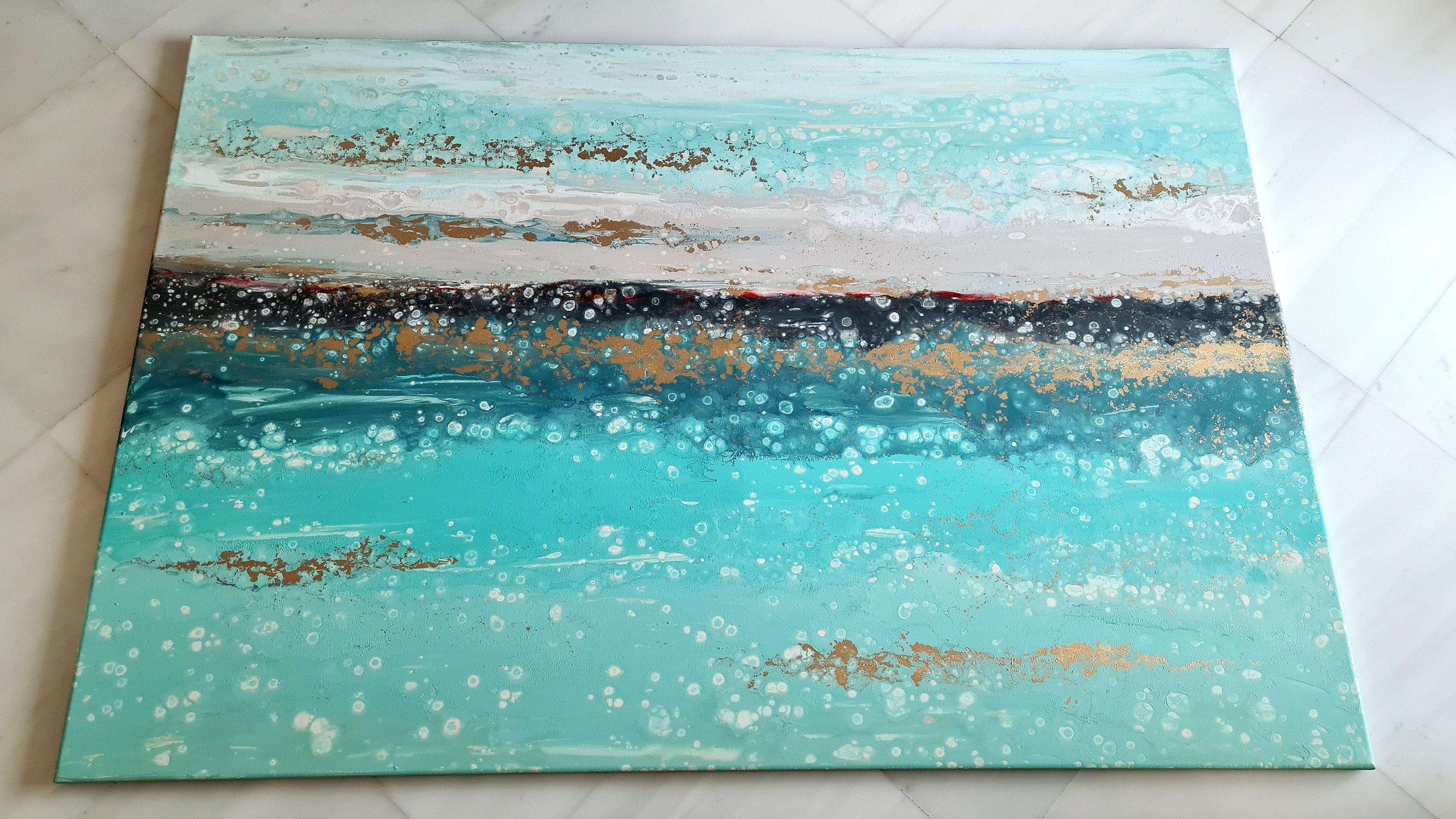Utopia Land, Gemälde, Acryl auf Leinwand im Angebot 1