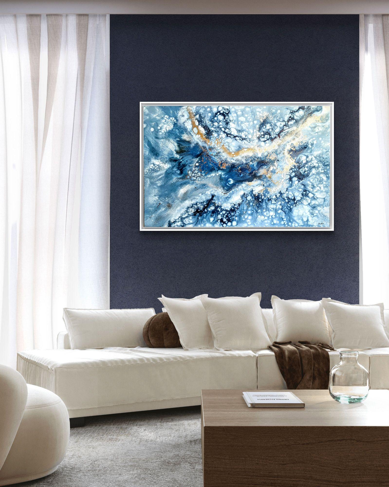 Cuore dell'Alaska, Pittura, Acrilico su tela - Painting di Eleni Denart