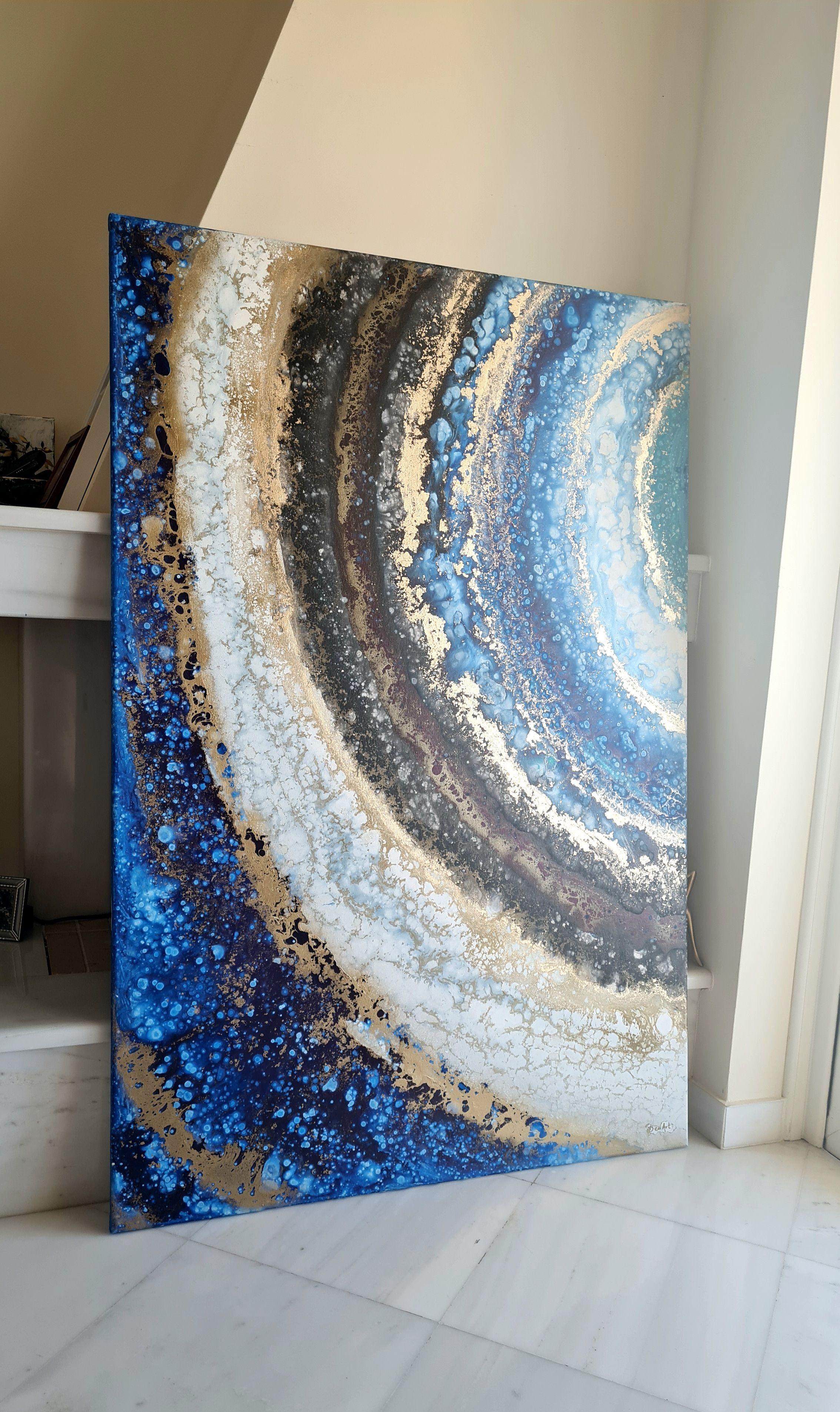 Tranquilität, Malerei, Acryl auf Leinwand (Abstrakt), Painting, von Eleni Denart