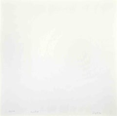 Cosmos verde - Fucsia - Litografía de Eleni Zerva - 1971