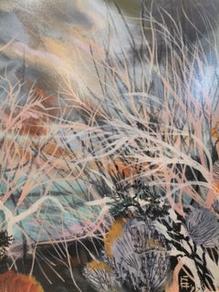 Lightning - Still Life Painting Oil Green Blue White Grey Brown Black Red