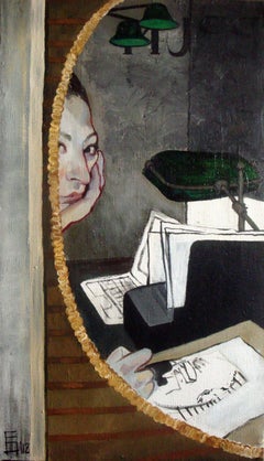 Self-portrait With Lamps