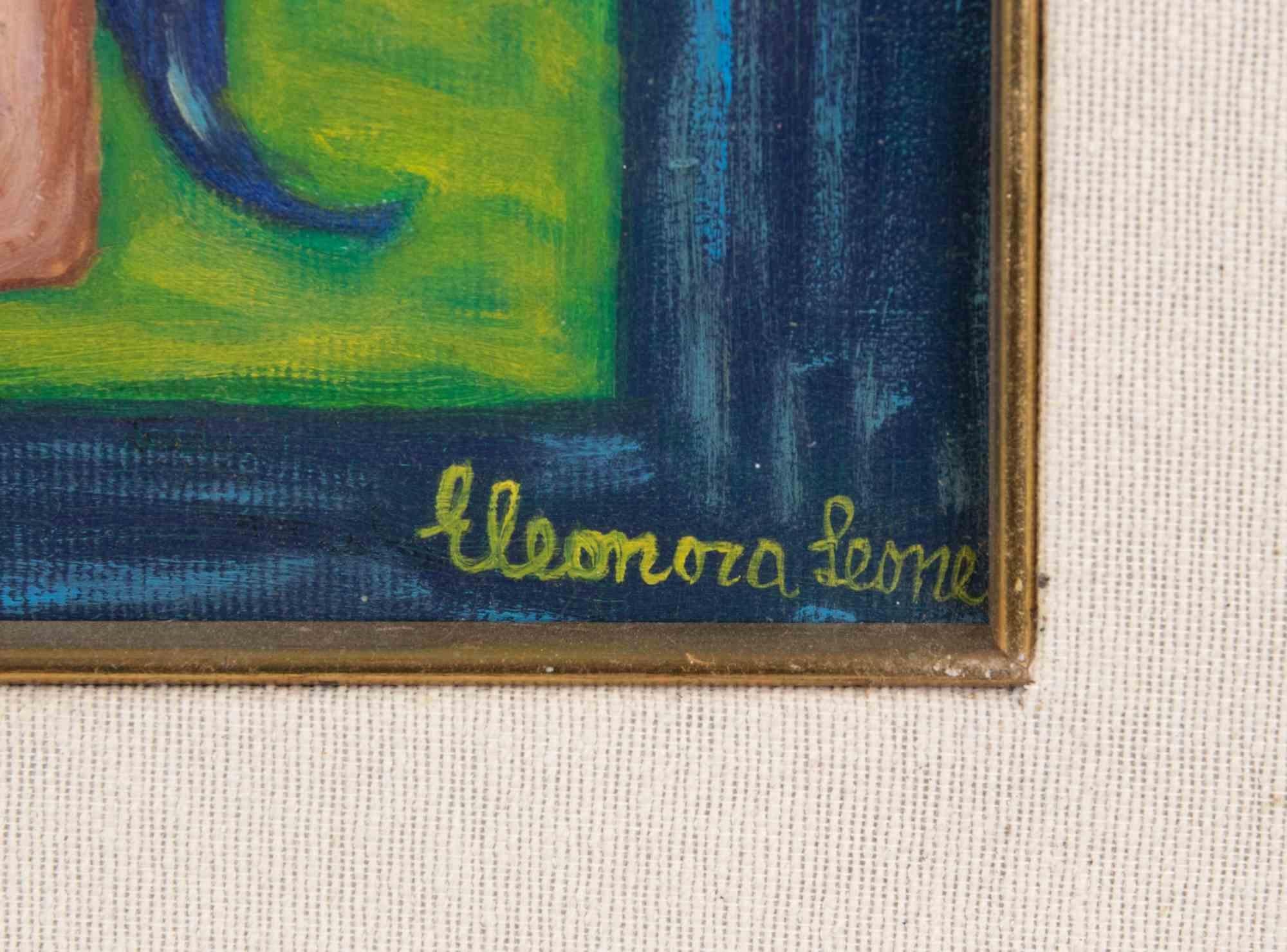 Senza titolo - Pittura a olio di Eleonora Leone - Fine del XX secolo in vendita 1