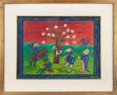 Untitled - Oil Painting by Eleonora Leone - Late 20th Century
