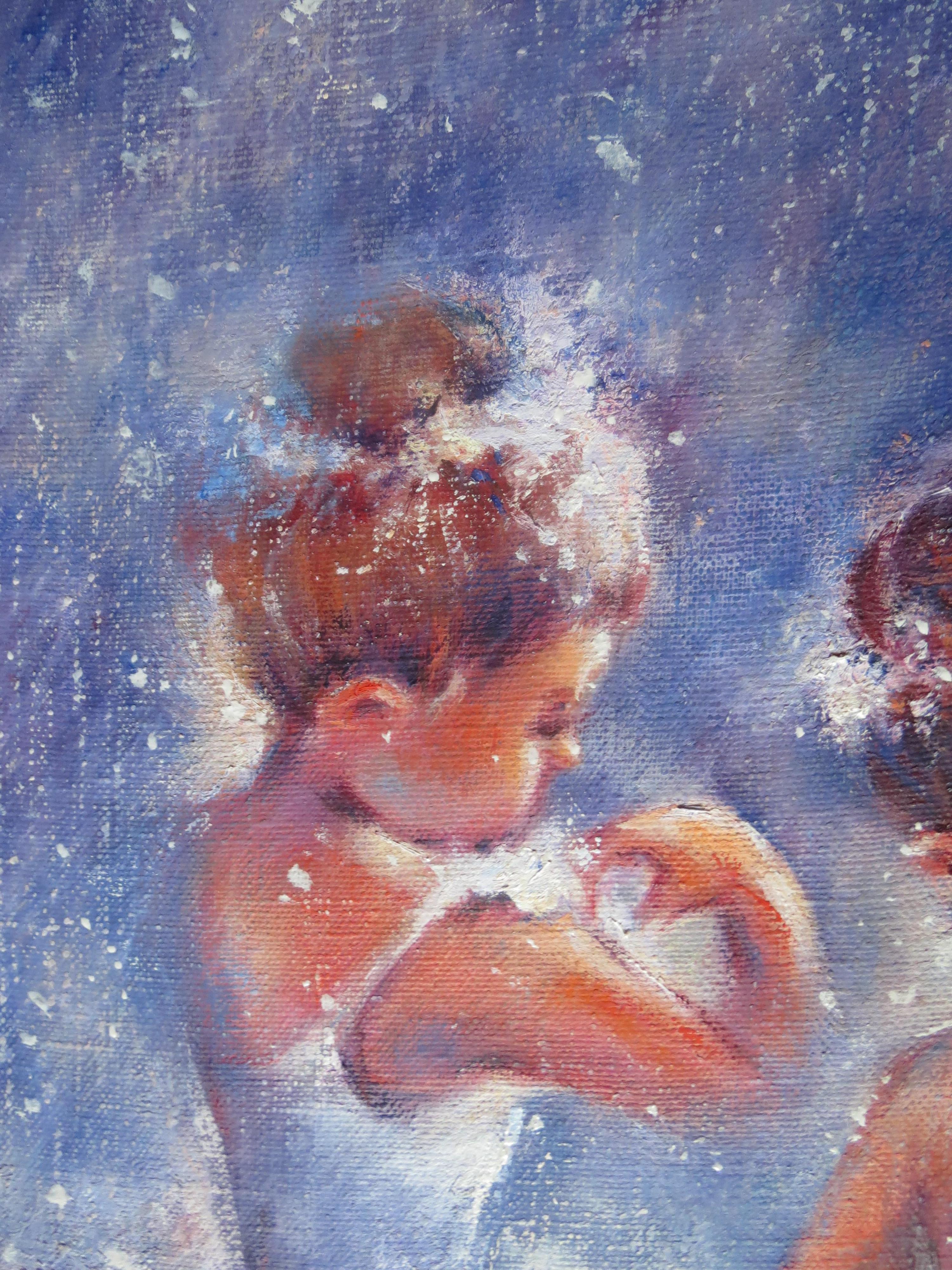 Pequeñas bailarinas. Pintura original - Interior Painting Gris de Eleonora Taranova