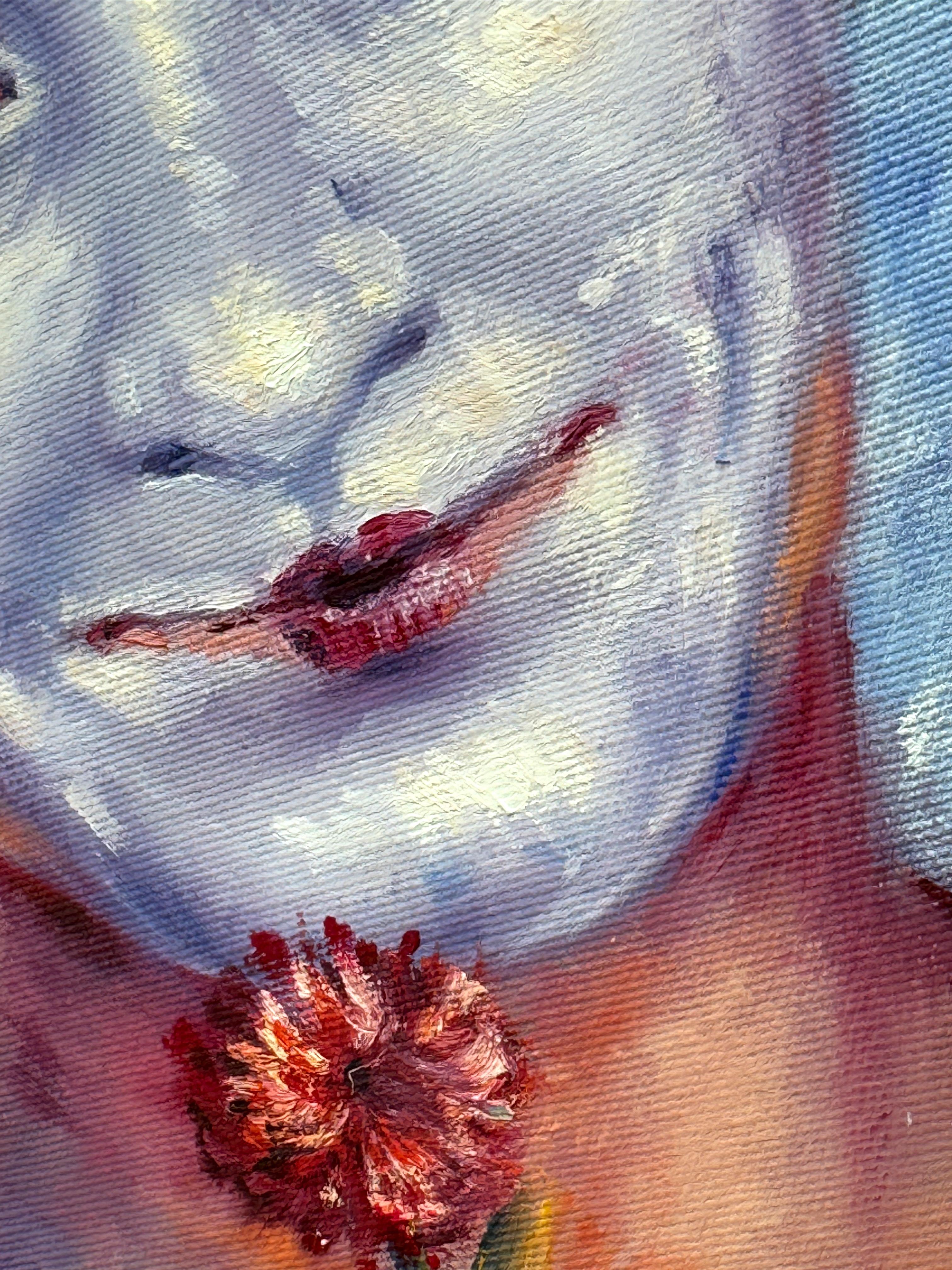 Mime amoureux - Impressionnisme Painting par Eleonora Taranova