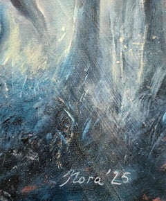 Camino Nórdico. Guardianes de la Luna. Animal pintura original