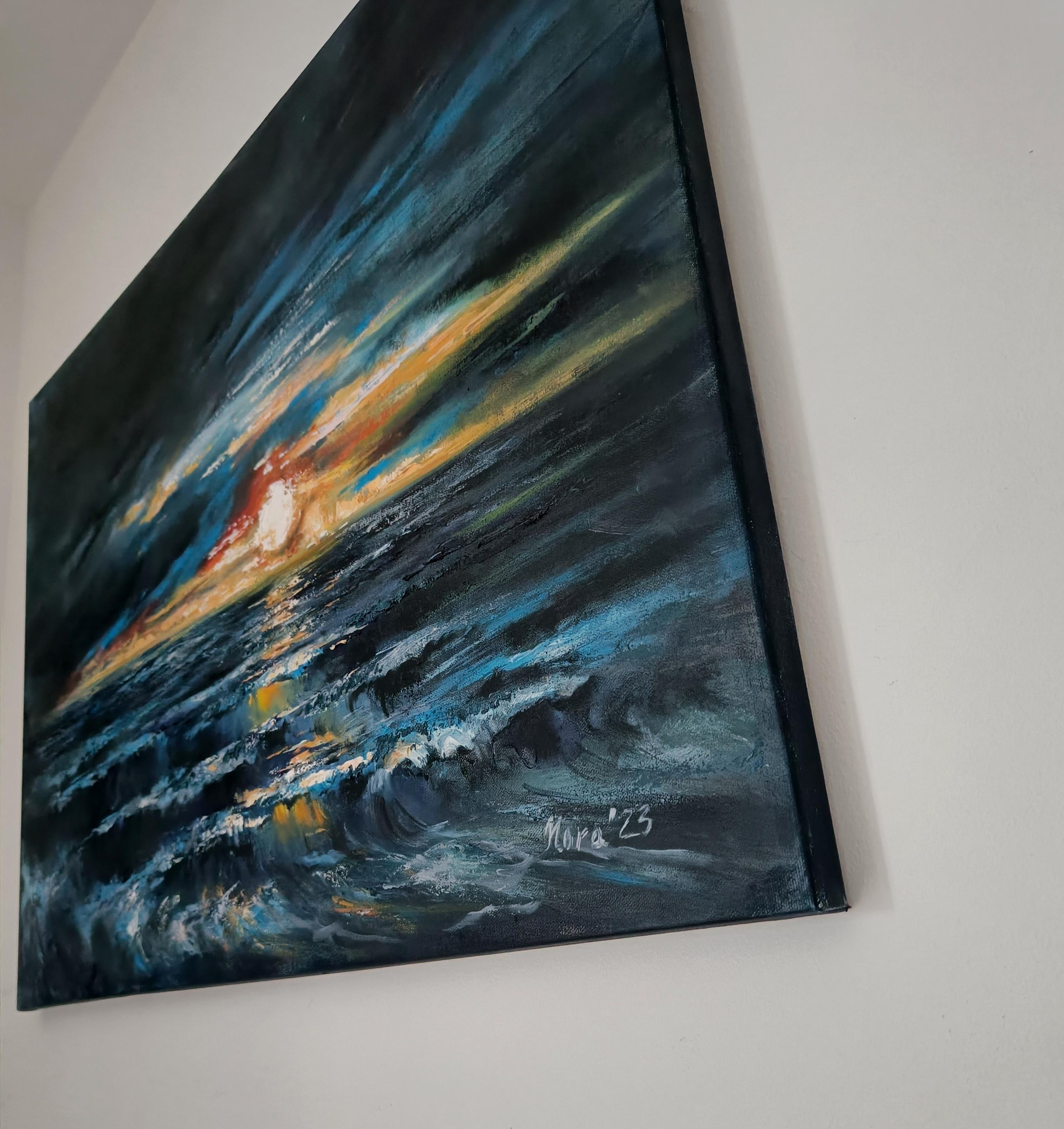 Die kalten Winde führten mich an die Küsten des Nordmeers, wo die Wellen wild und unbarmherzig gegen die schwarzen Sandstrände schlugen und eisige Wasserspritzer in die Luft schickten. Der Kontrast zwischen den dunklen Wolken und der strahlenden