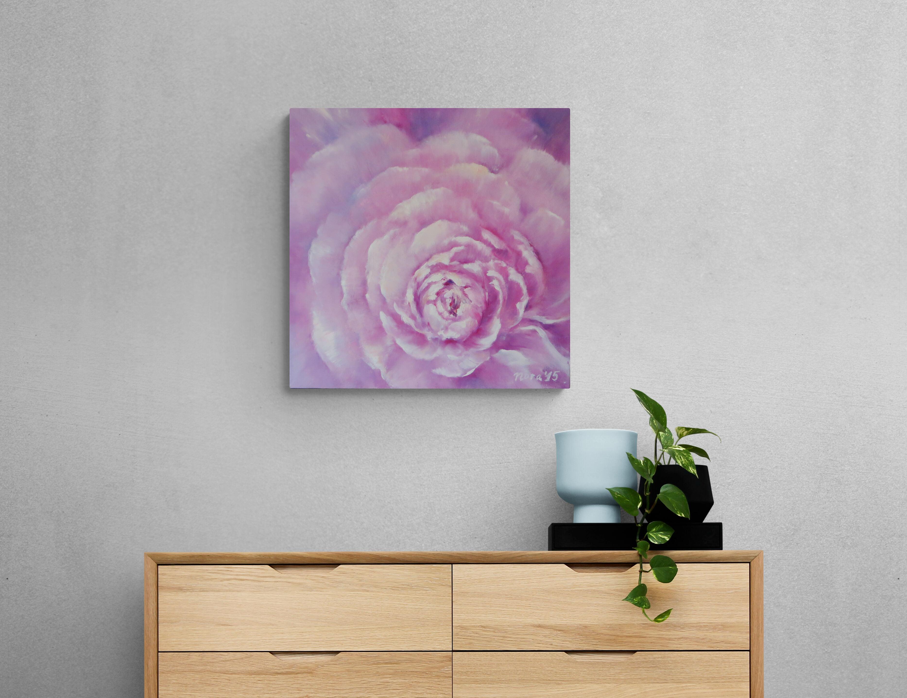 Peonia rosa. Pittura originale in vendita 5