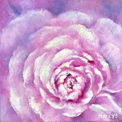 Peonía rosa. Pintura original