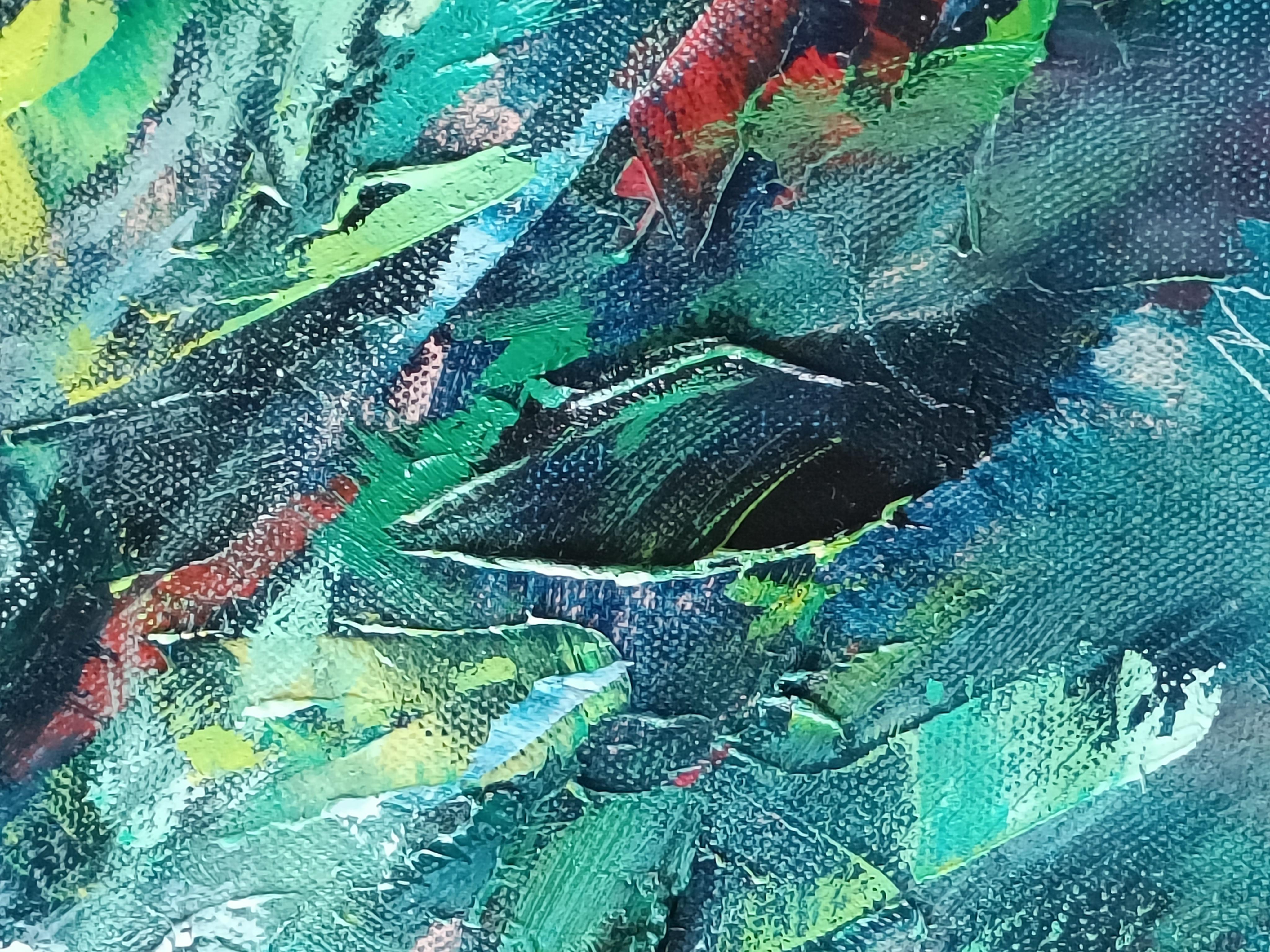 Rosas rojas - Still-Life Painting Negro de Eleonora Taranova