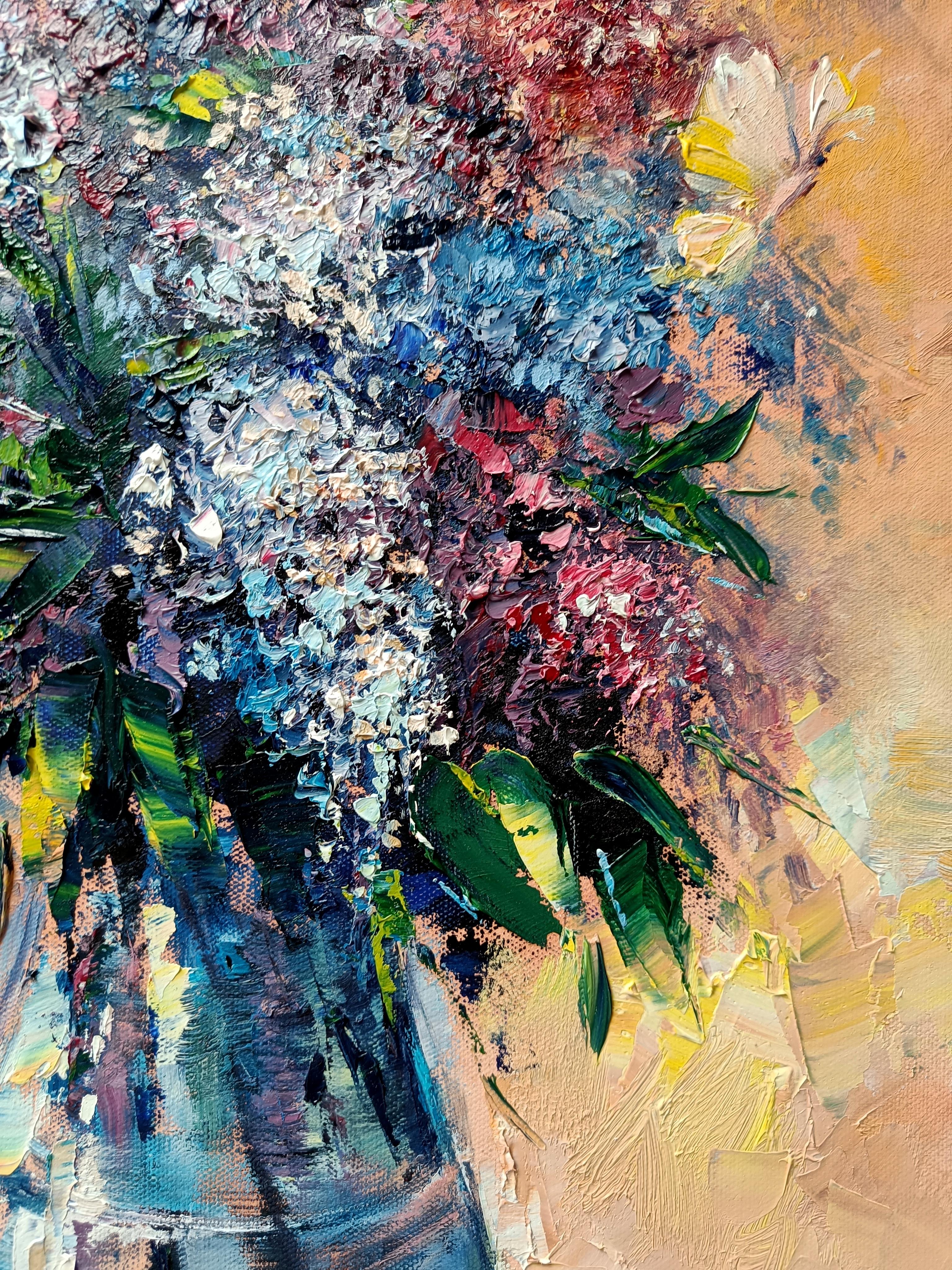 Fiore di primavera - Still-Life Painting Marrone di Eleonora Taranova