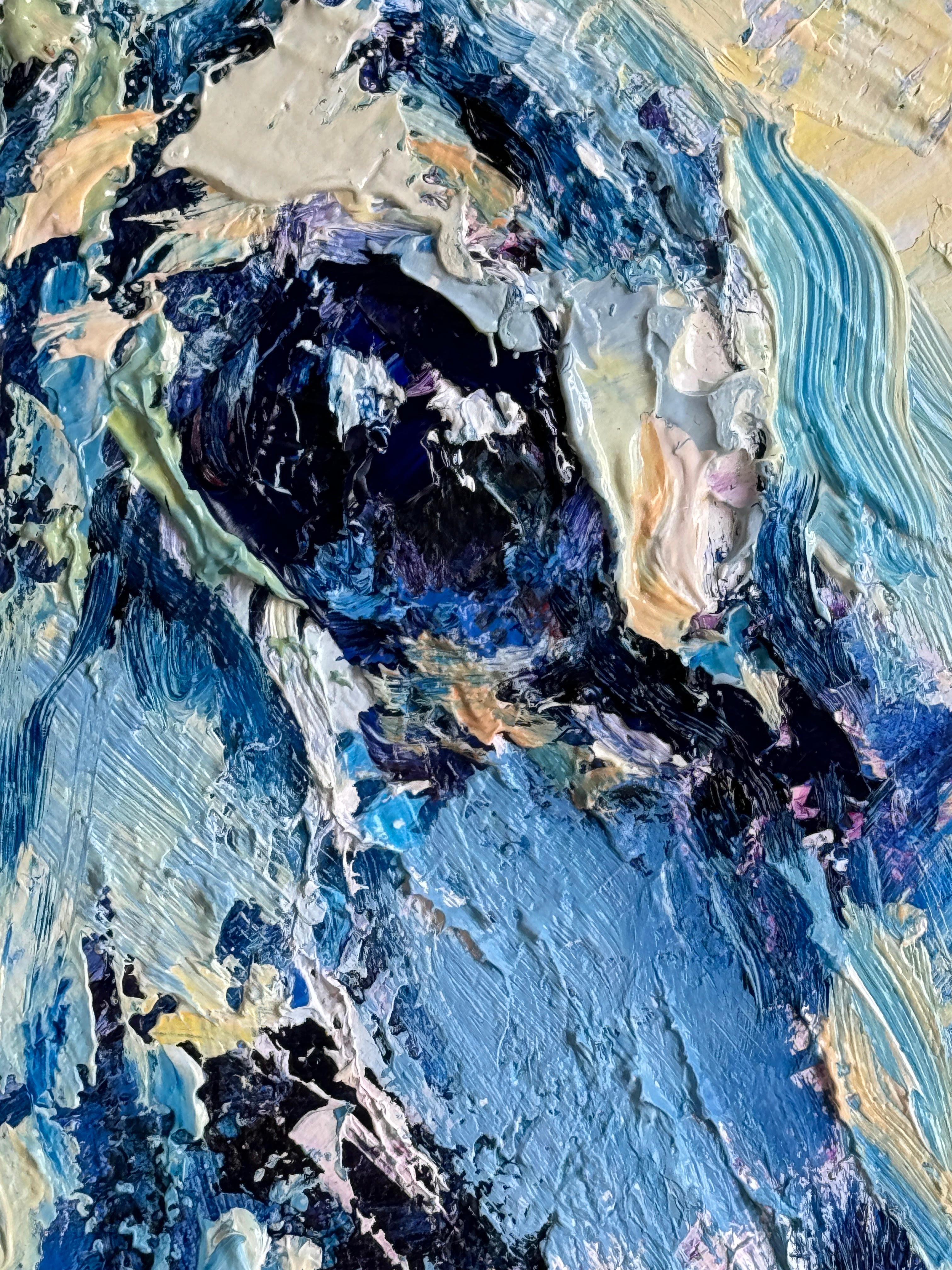 Ritratto del cavallo bianco - Painting Impressionismo di Eleonora Taranova