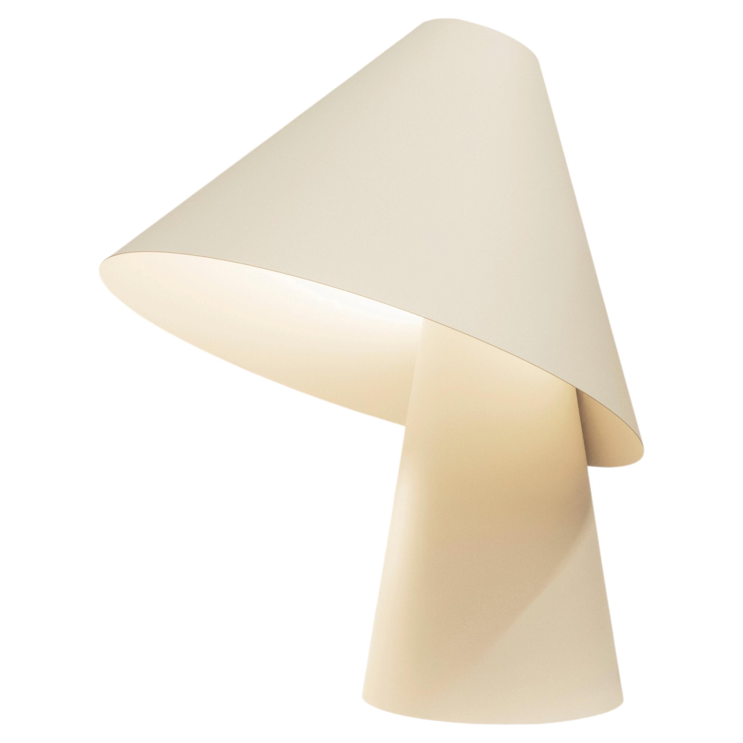 "Elepé Paper White Large" Table Lamp by Luis Marie Studio