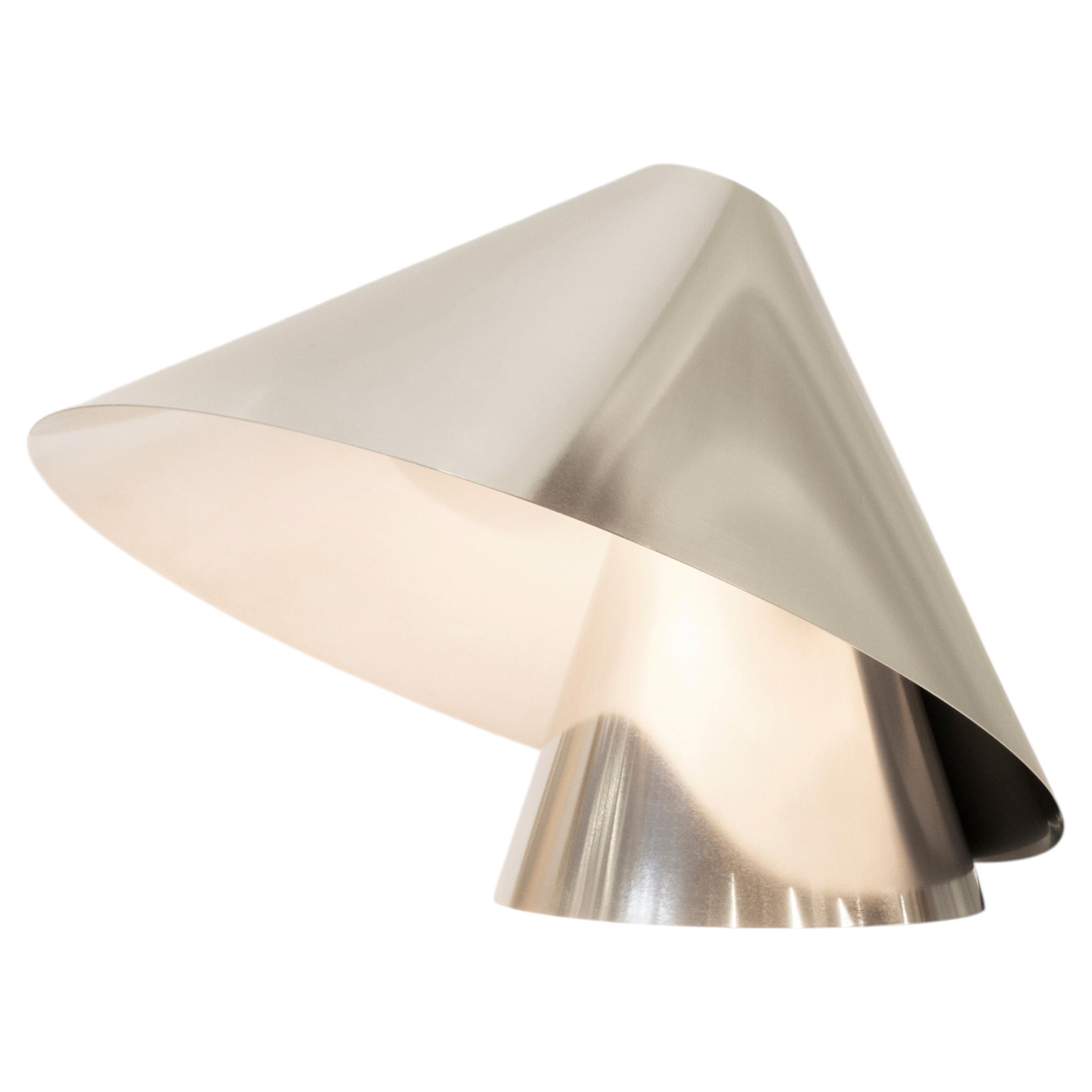 "Elepé Plata" Table Lamp by Luis Marie Studio, Hand-Polished Aluminium