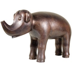 Elephant, Antique Copper by Robert Kuo, Hand Repoussé, Limited Edition