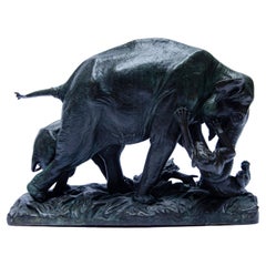 "Eléphant Attaqué pour un Tigre" de Georges Gardet