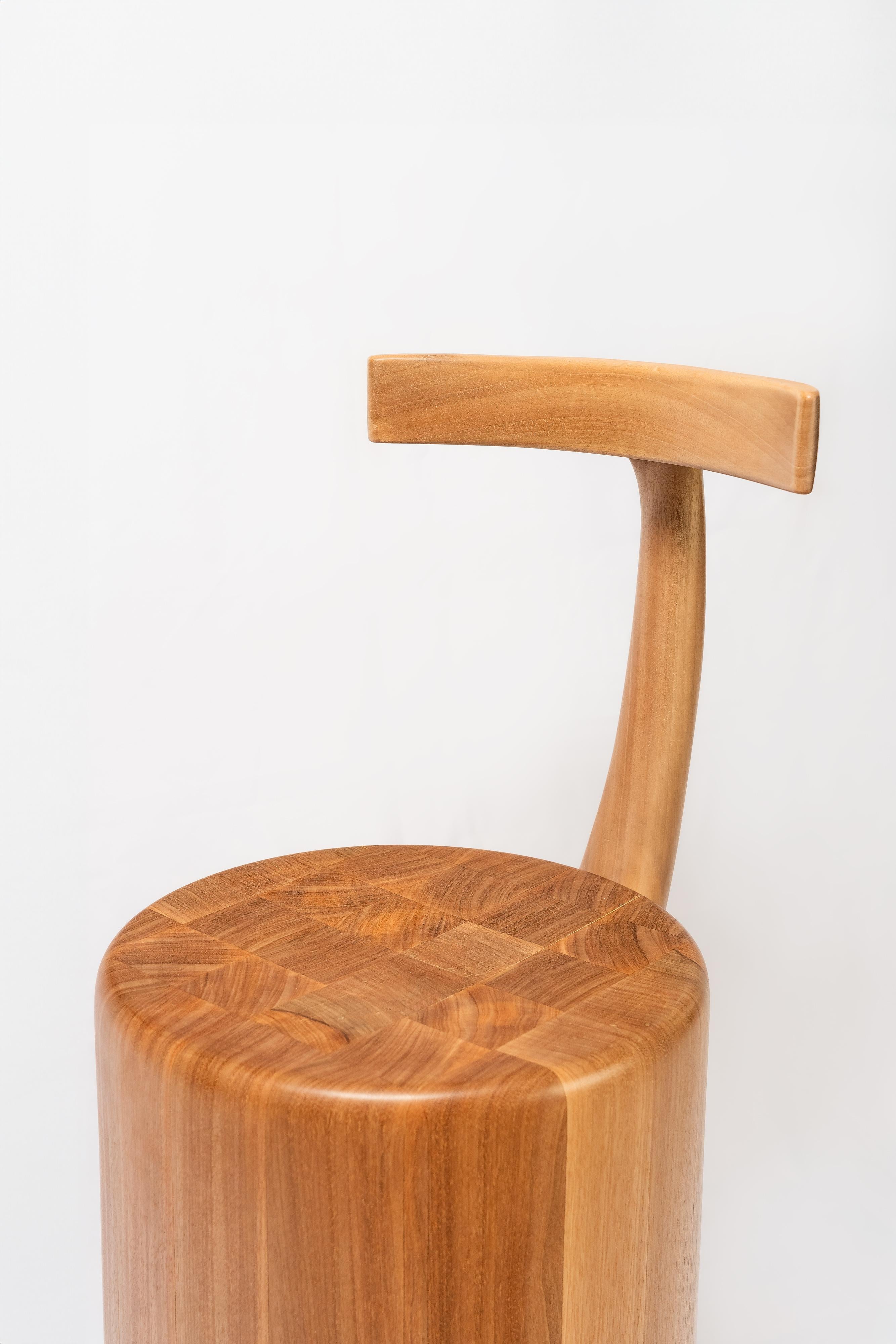 Contemporary contemporary chair, inspired by an elephant, handmade from solid Brazilian wood For Sale