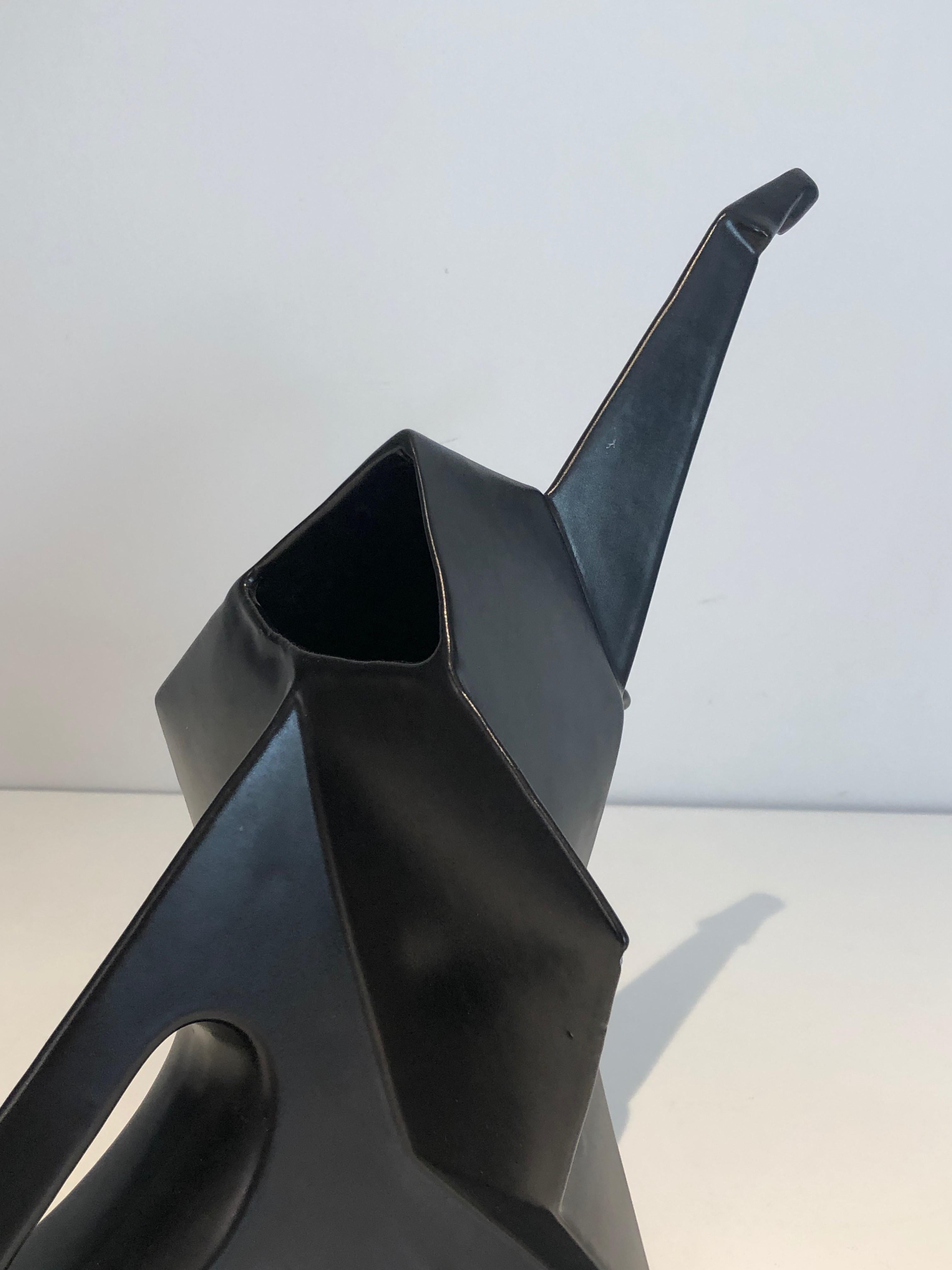 Eléphant en céramique noire Picher en vente 7