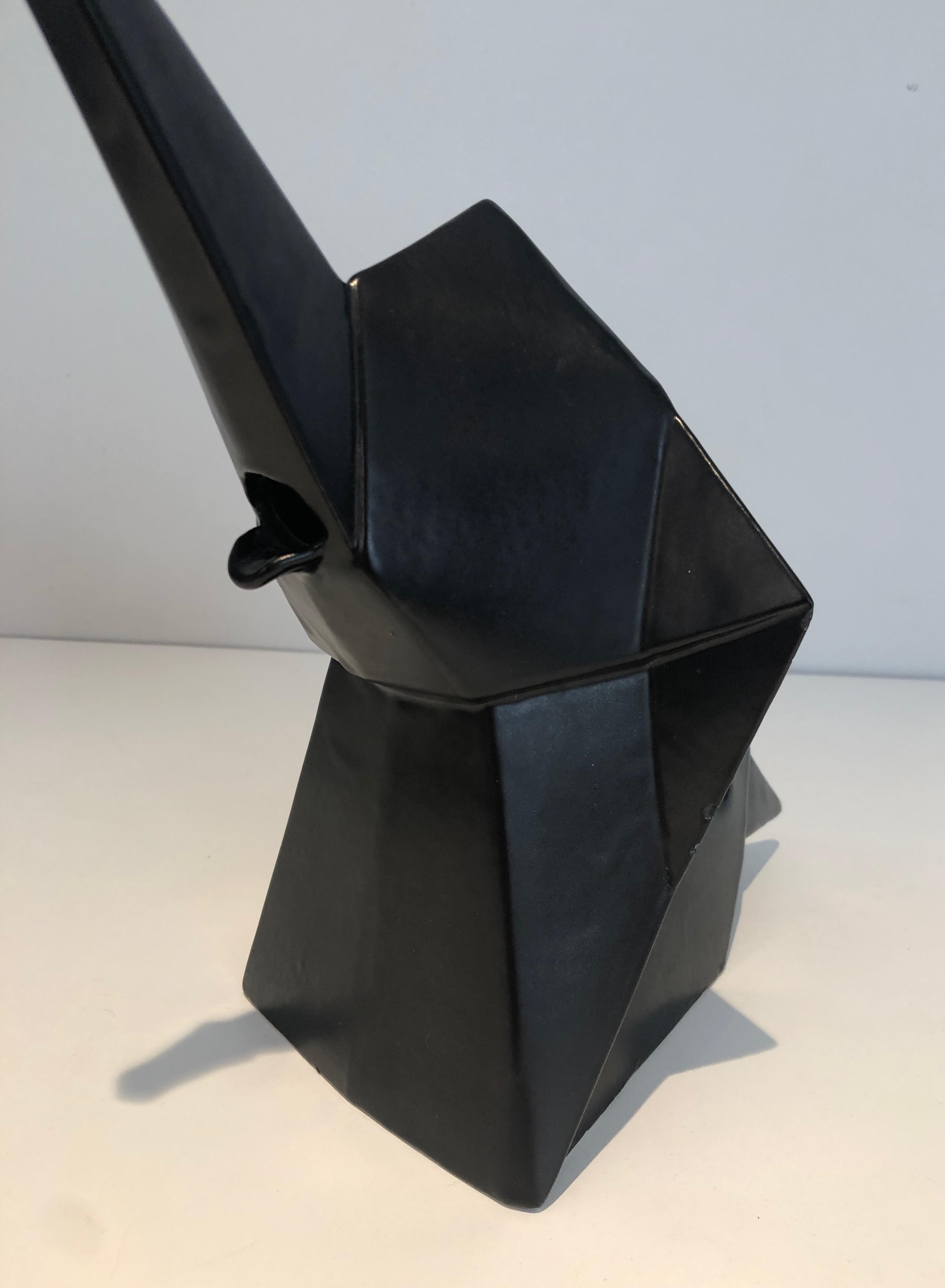 Eléphant en céramique noire Picher en vente 8
