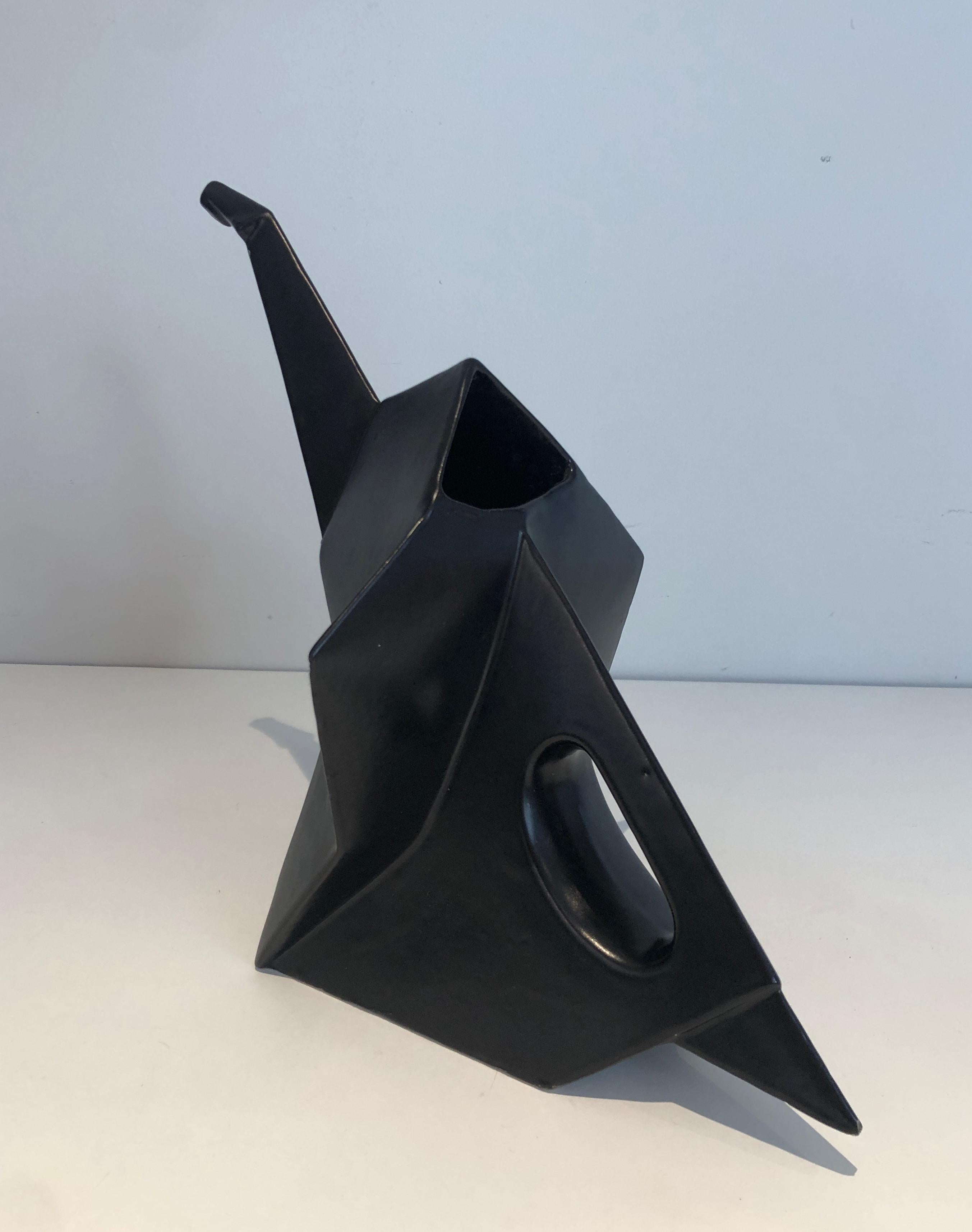 Eléphant en céramique noire Picher en vente 11