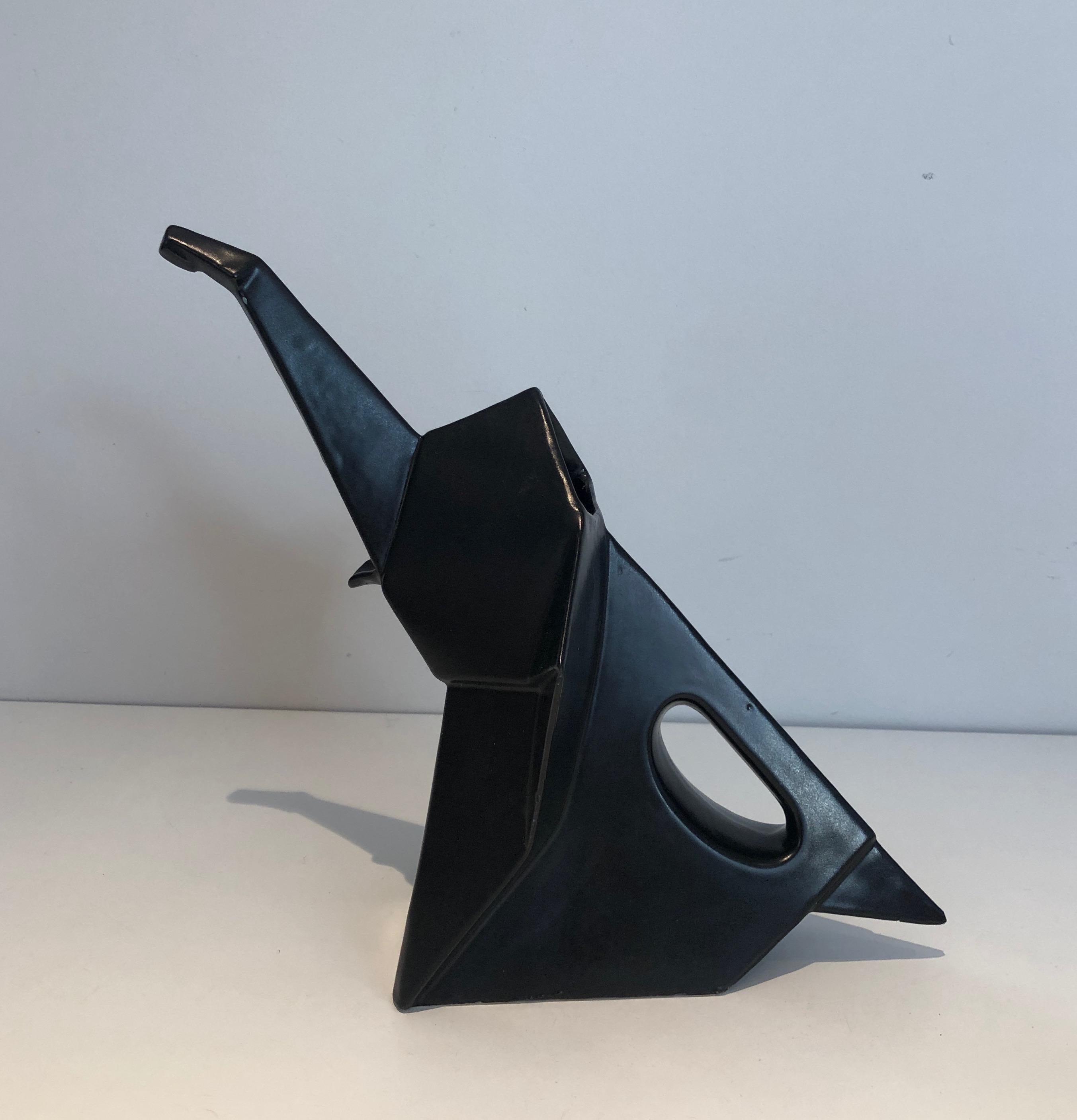 Eléphant en céramique noire Picher Bon état - En vente à Marcq-en-Barœul, Hauts-de-France