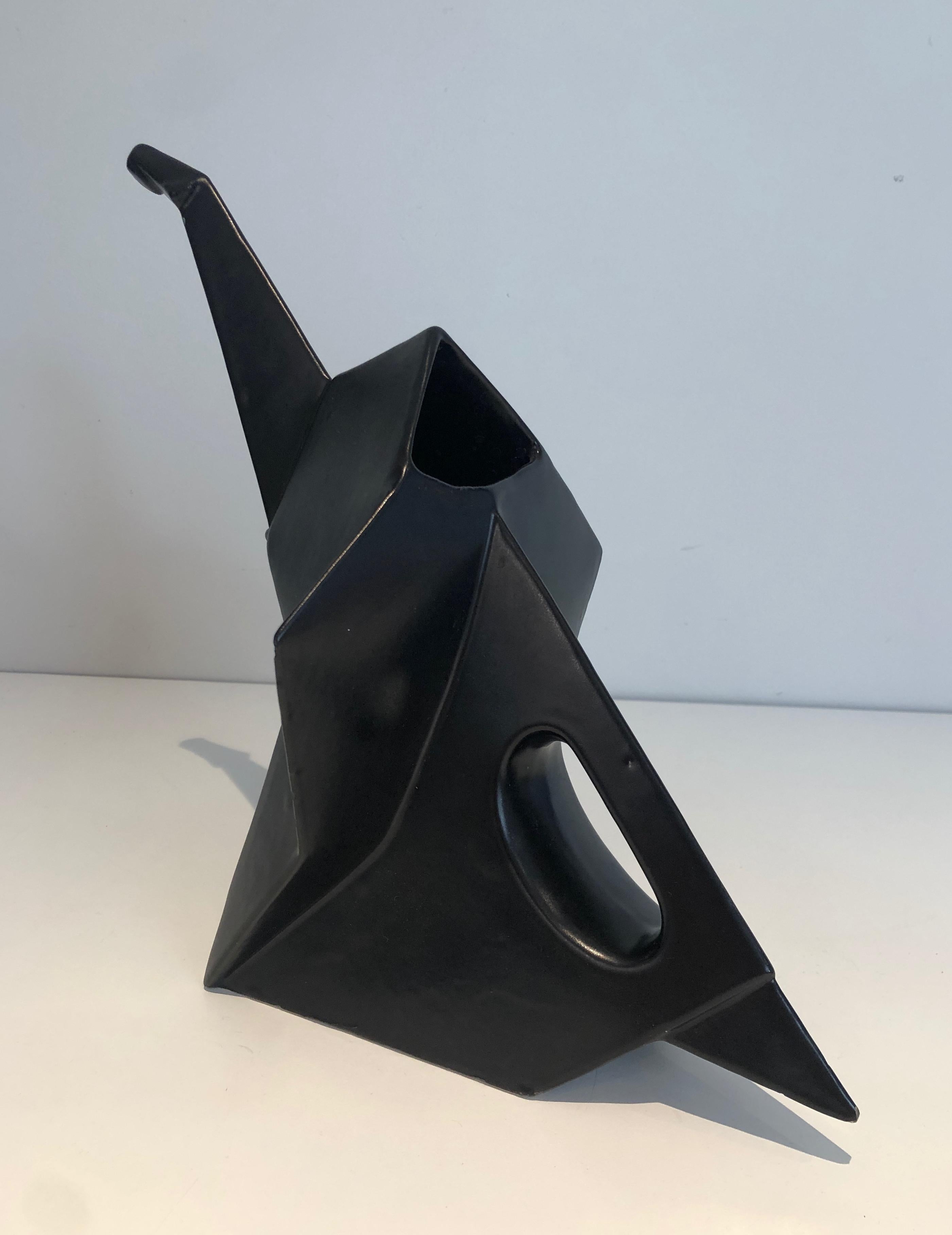 Fin du 20e siècle Eléphant en céramique noire Picher en vente