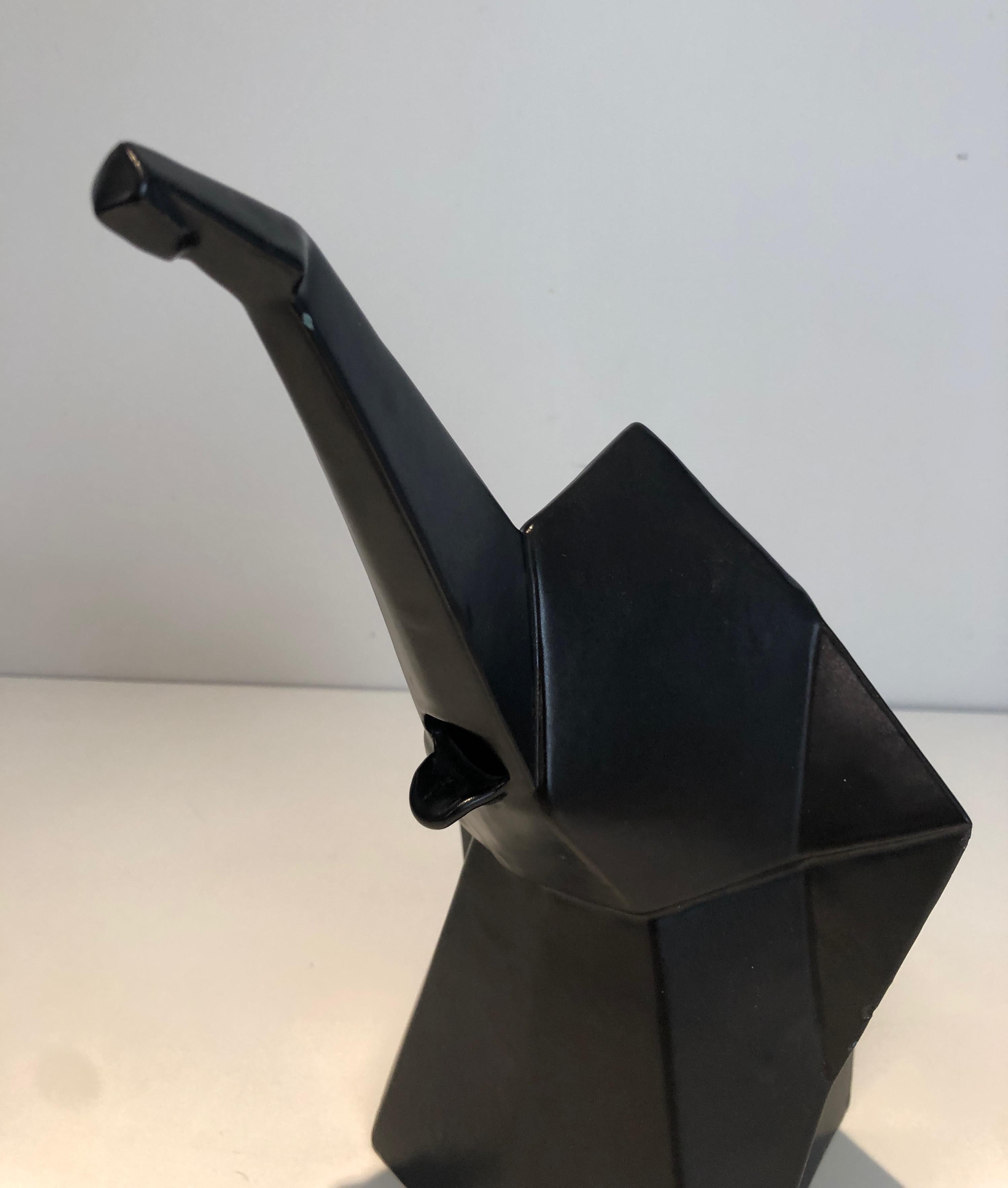 Céramique Eléphant en céramique noire Picher en vente