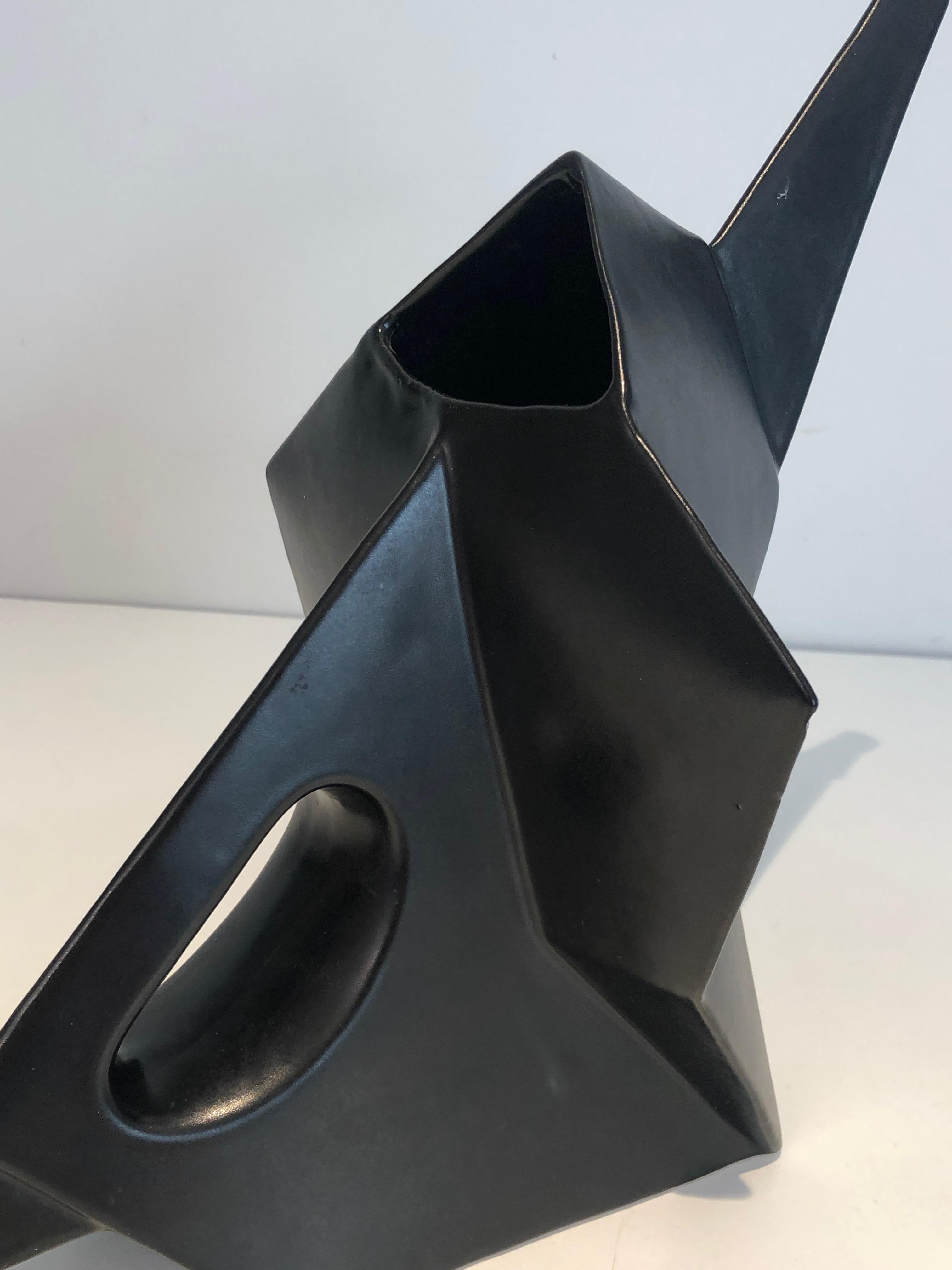 Eléphant en céramique noire Picher en vente 1