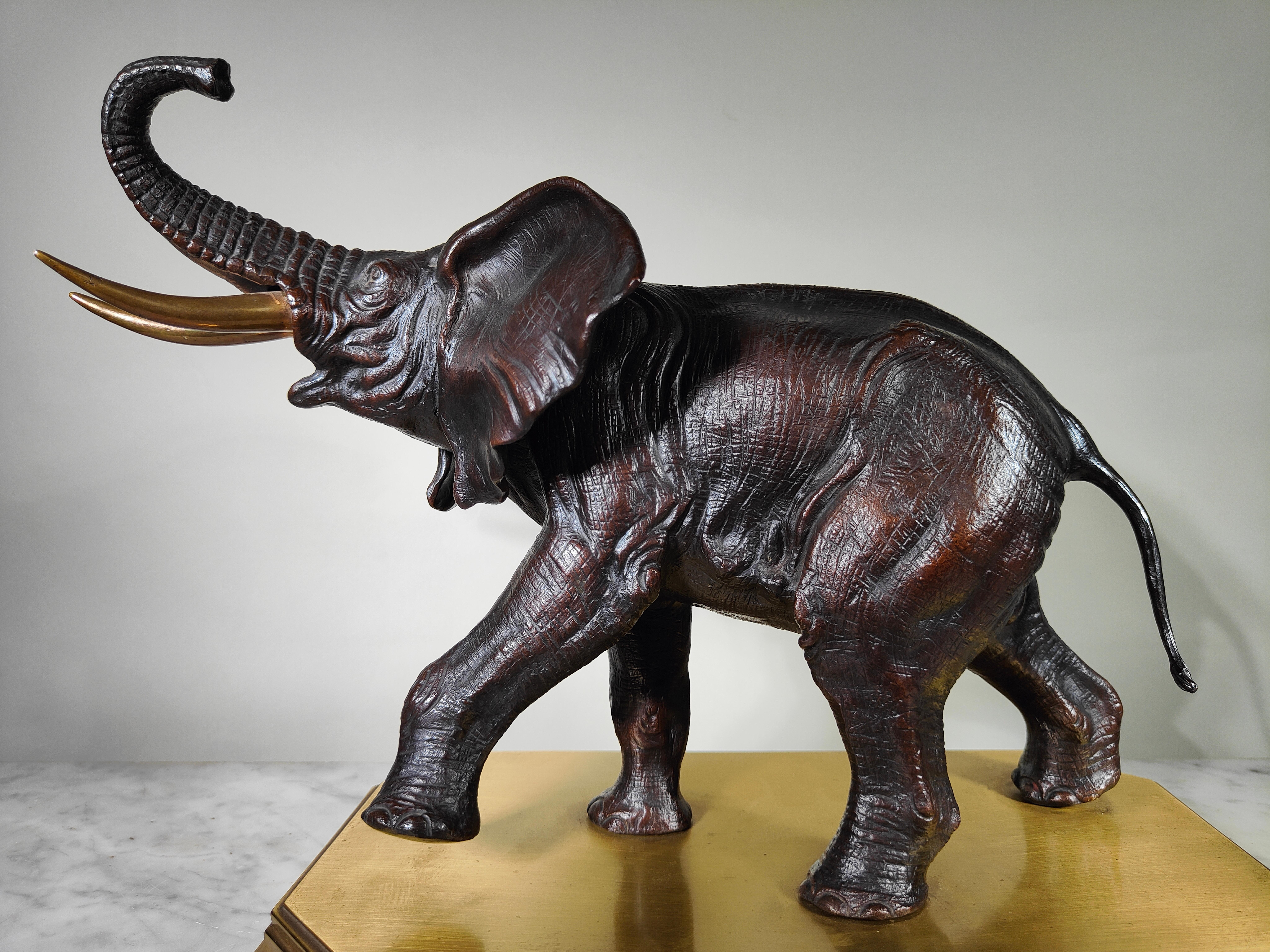 Elephant Bronze Sculpture Art Deco Early 20th Century 8