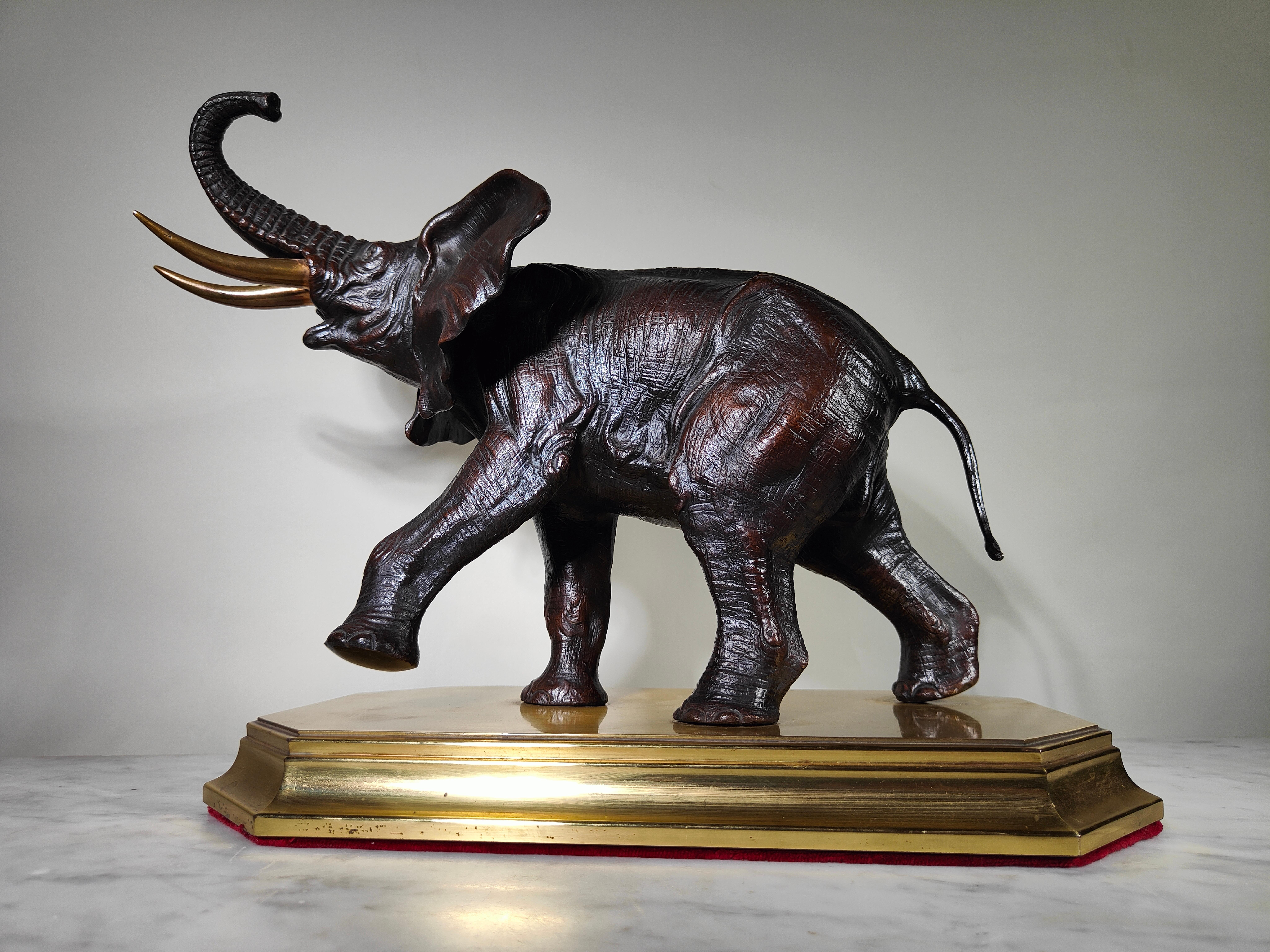 Elephant Bronze Sculpture Art Deco Early 20th Century 10
