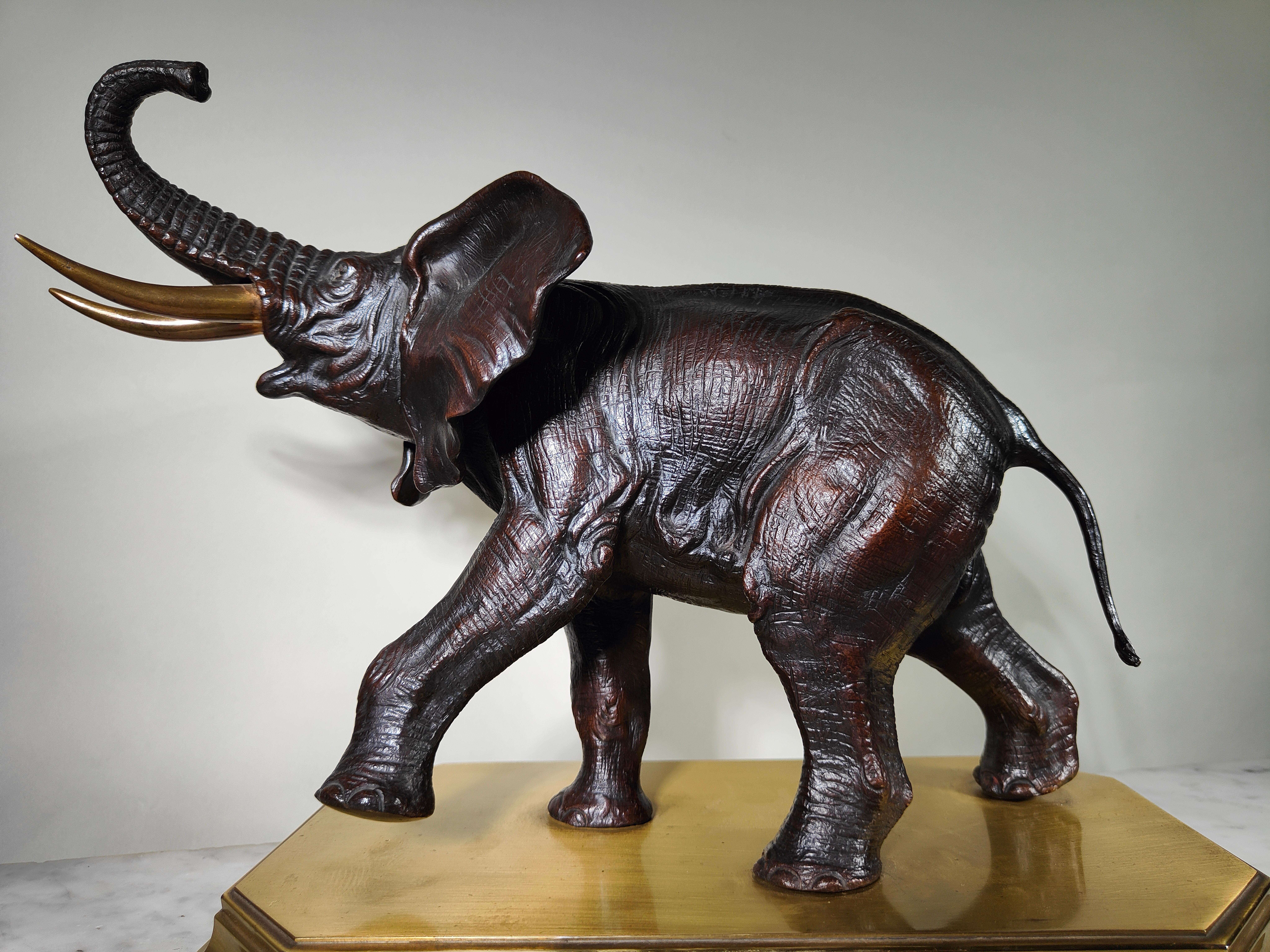 Elephant Bronze Sculpture Art Deco Early 20th Century 11