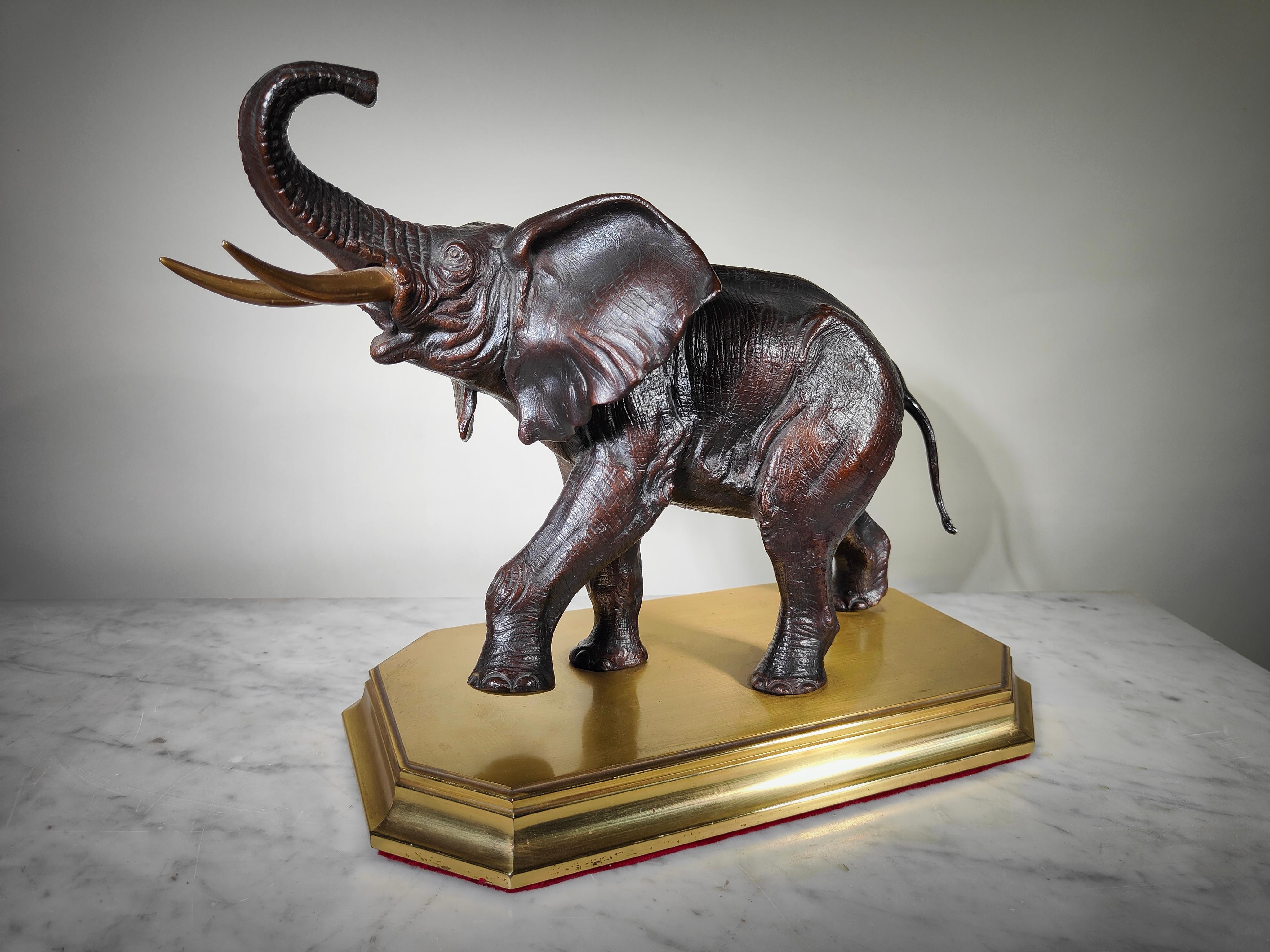 Elephant Bronze Sculpture Art Deco Early 20th Century In Good Condition In Madrid, ES