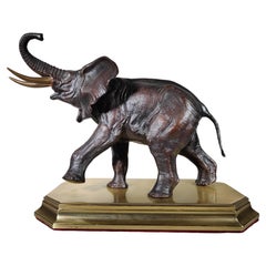 Elephant Bronze Sculpture Art Deco Early 20th Century