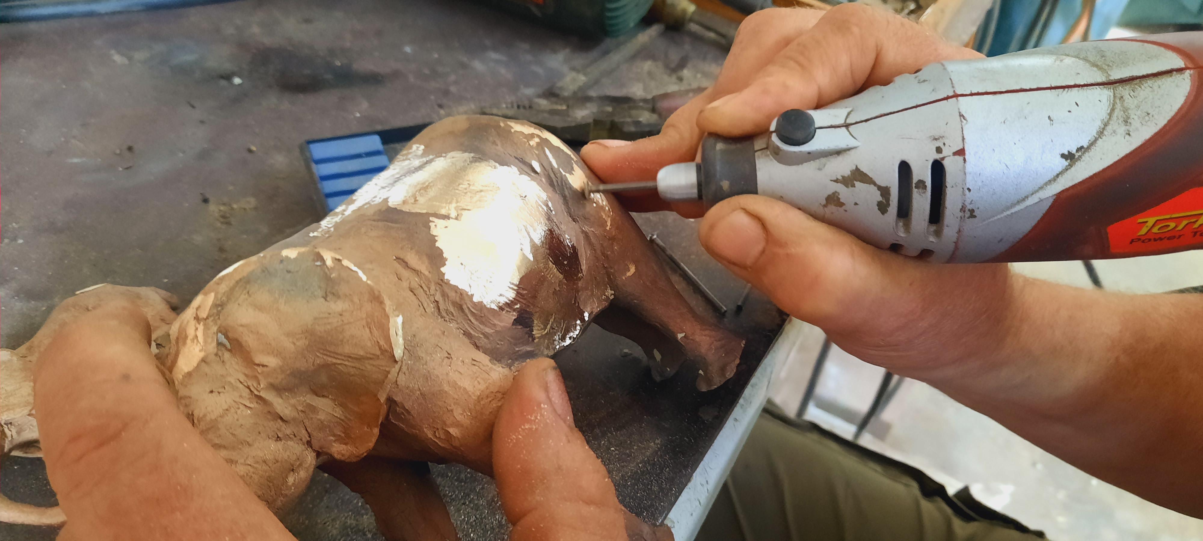 Candelabro scultura Elefante in bronzo - fatto a mano in vendita 2