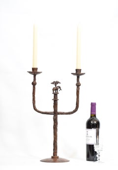 Elephant Candlestick in cast bronze - handmade