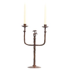 Elephant Candlestick in cast bronze - handmade