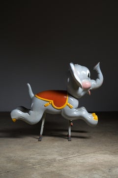 Elephant Carved Wooden Carousel Figure: Antique, Bernard Kindt