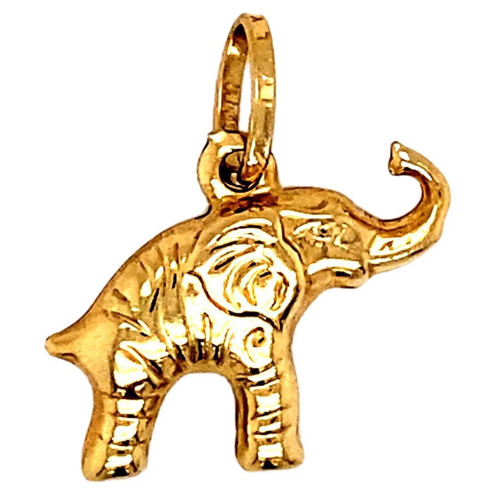 1.22 in x 0.75 in Jewel Tie Sterling Silver Antiqued Elephant Pendant
