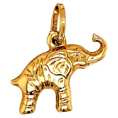 Breloque éléphant en or jaune 14 carats