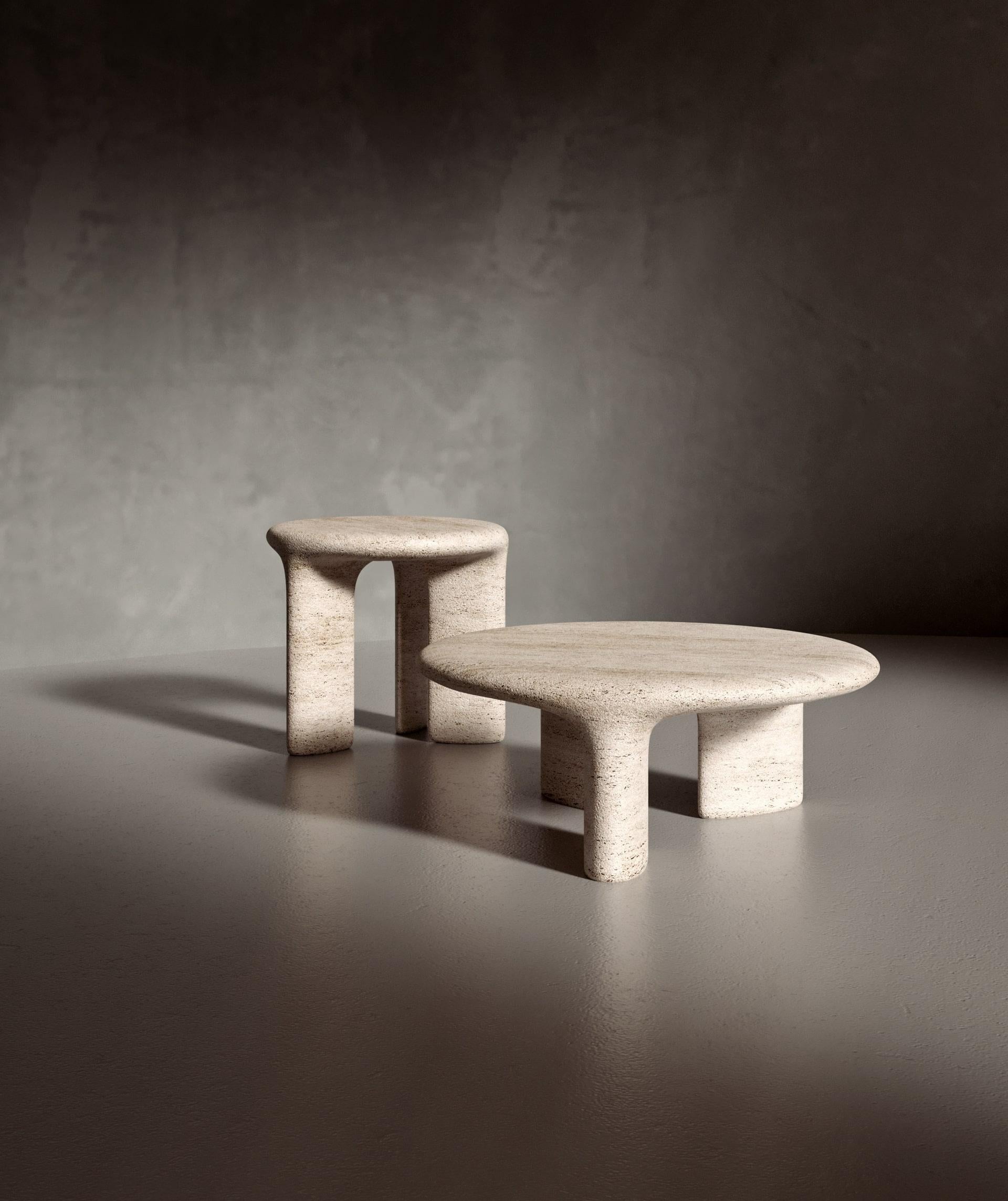 Travertin Table basse éléphant moyen en vente